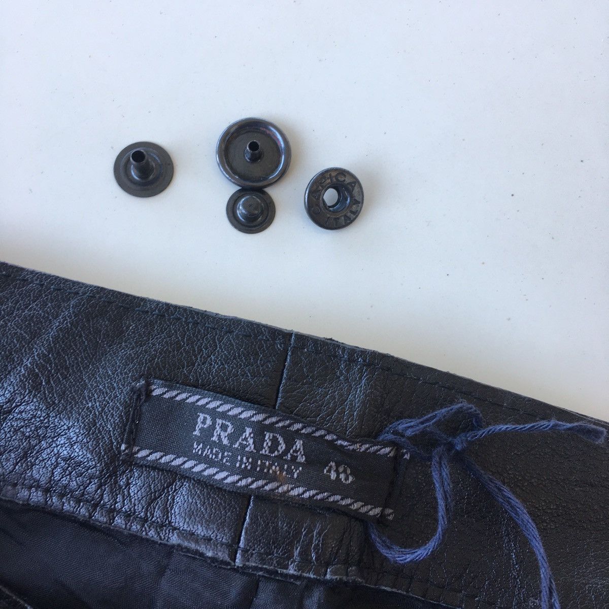 Prada ARCHIVE PRADA LEATHER TROUSER PANT Size US 28 / EU 44 - 12 Thumbnail