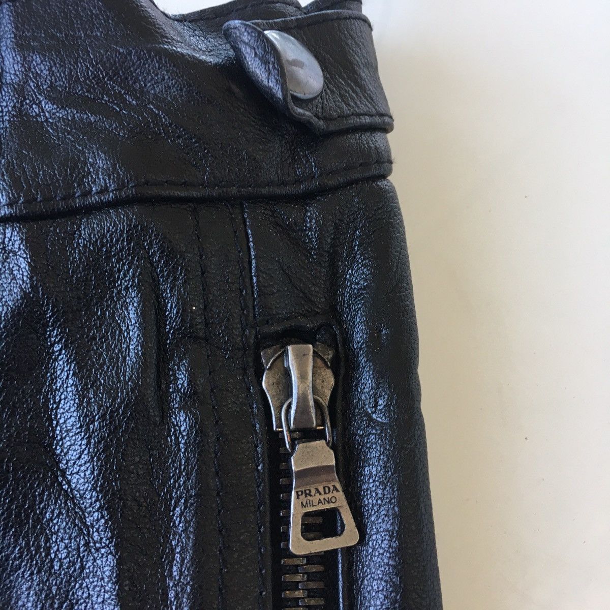 Prada ARCHIVE PRADA LEATHER TROUSER PANT Size US 28 / EU 44 - 14 Thumbnail