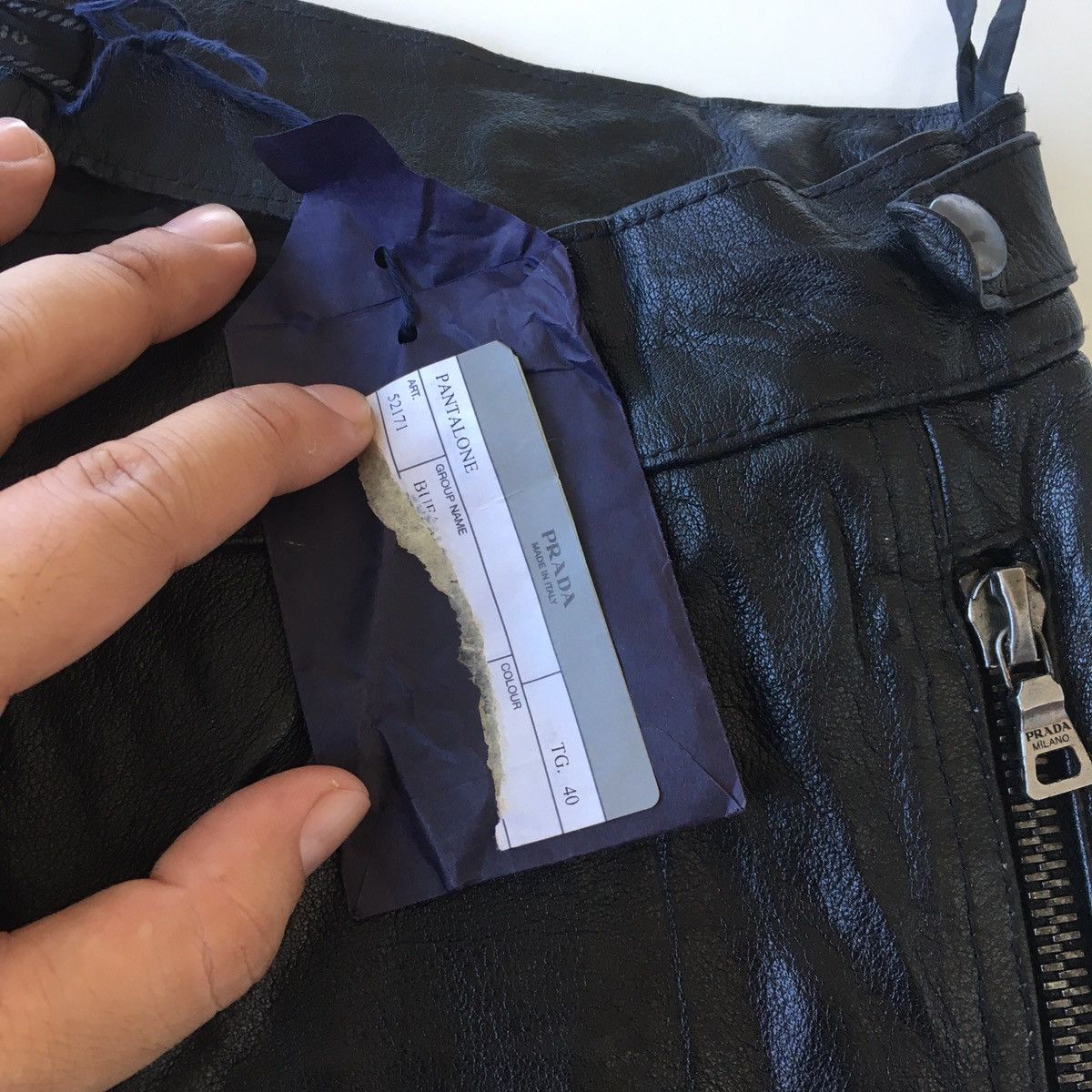 Prada ARCHIVE PRADA LEATHER TROUSER PANT Size US 28 / EU 44 - 15 Thumbnail