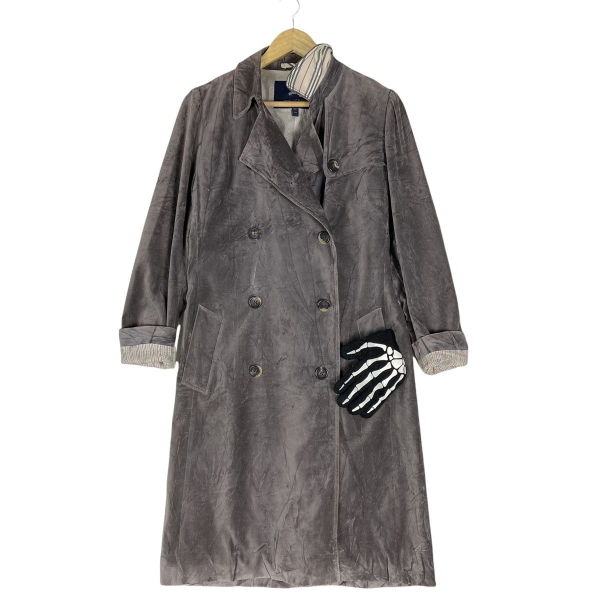 Burberry 🔥BURBERRY LONDON VELVET CHECKED TRENCH COAT JACKET Size US M / EU 48-50 / 2 - 1 Thumbnail