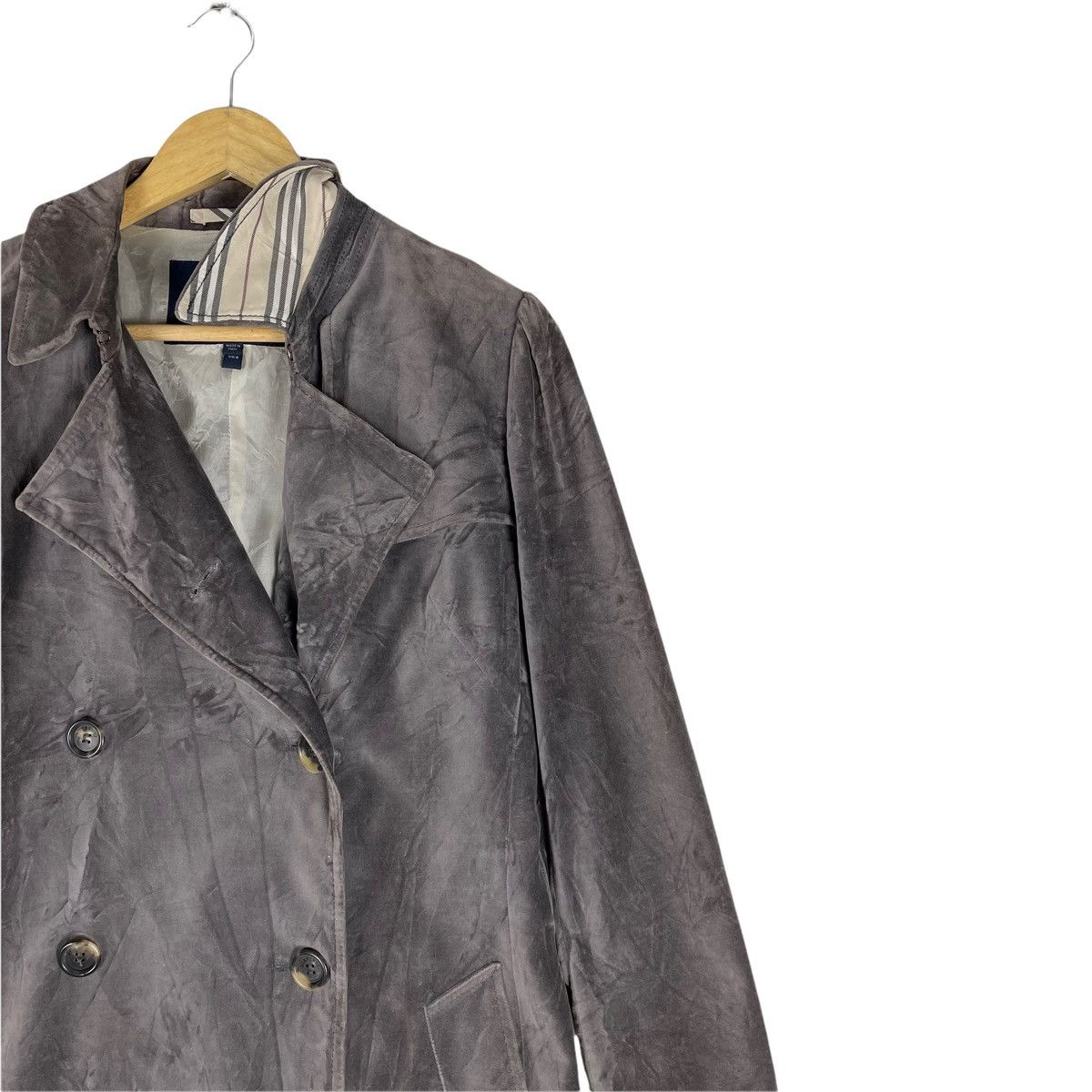 Burberry 🔥BURBERRY LONDON VELVET CHECKED TRENCH COAT JACKET Size US M / EU 48-50 / 2 - 6 Thumbnail