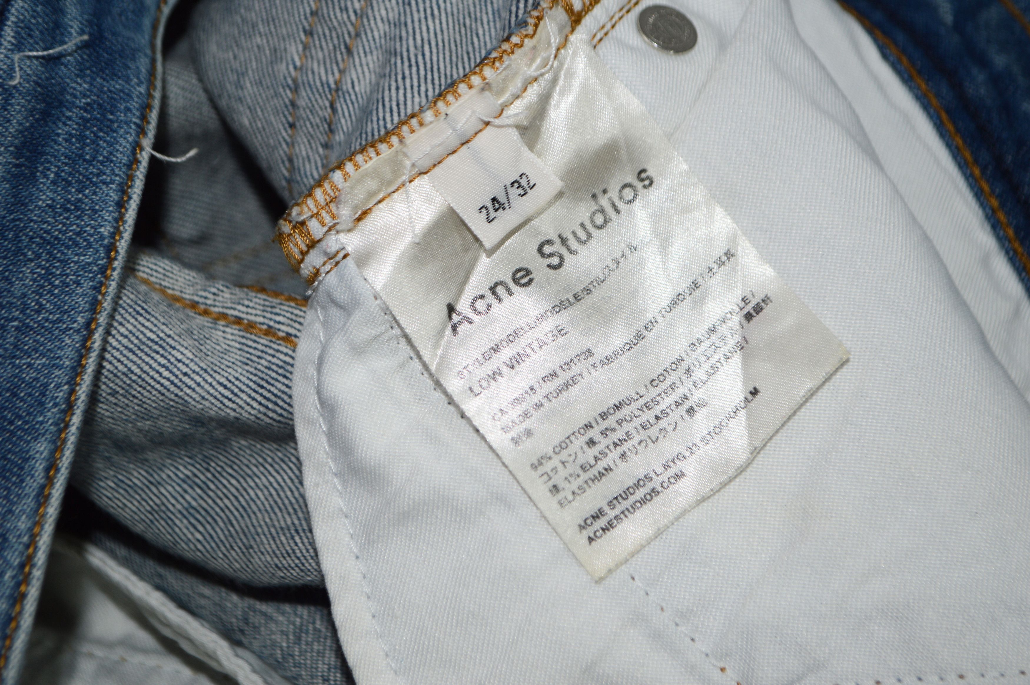 Acne Studios Acne Studios Low Vintage Stretch Denim Jeans Size 24" / US 00 / IT 34 - 7 Thumbnail