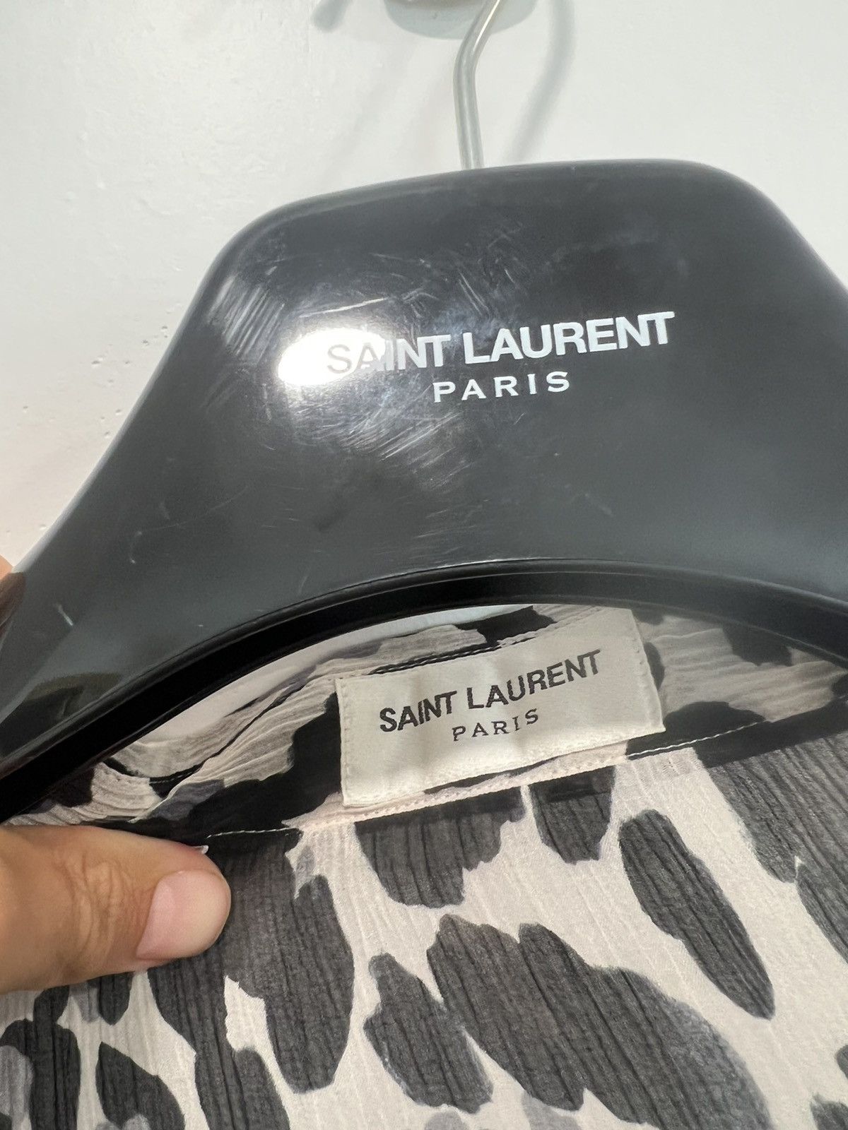 Saint Laurent Paris Babycat silk shirt sz 41 Size US L / EU 52-54 / 3 - 2 Thumbnail