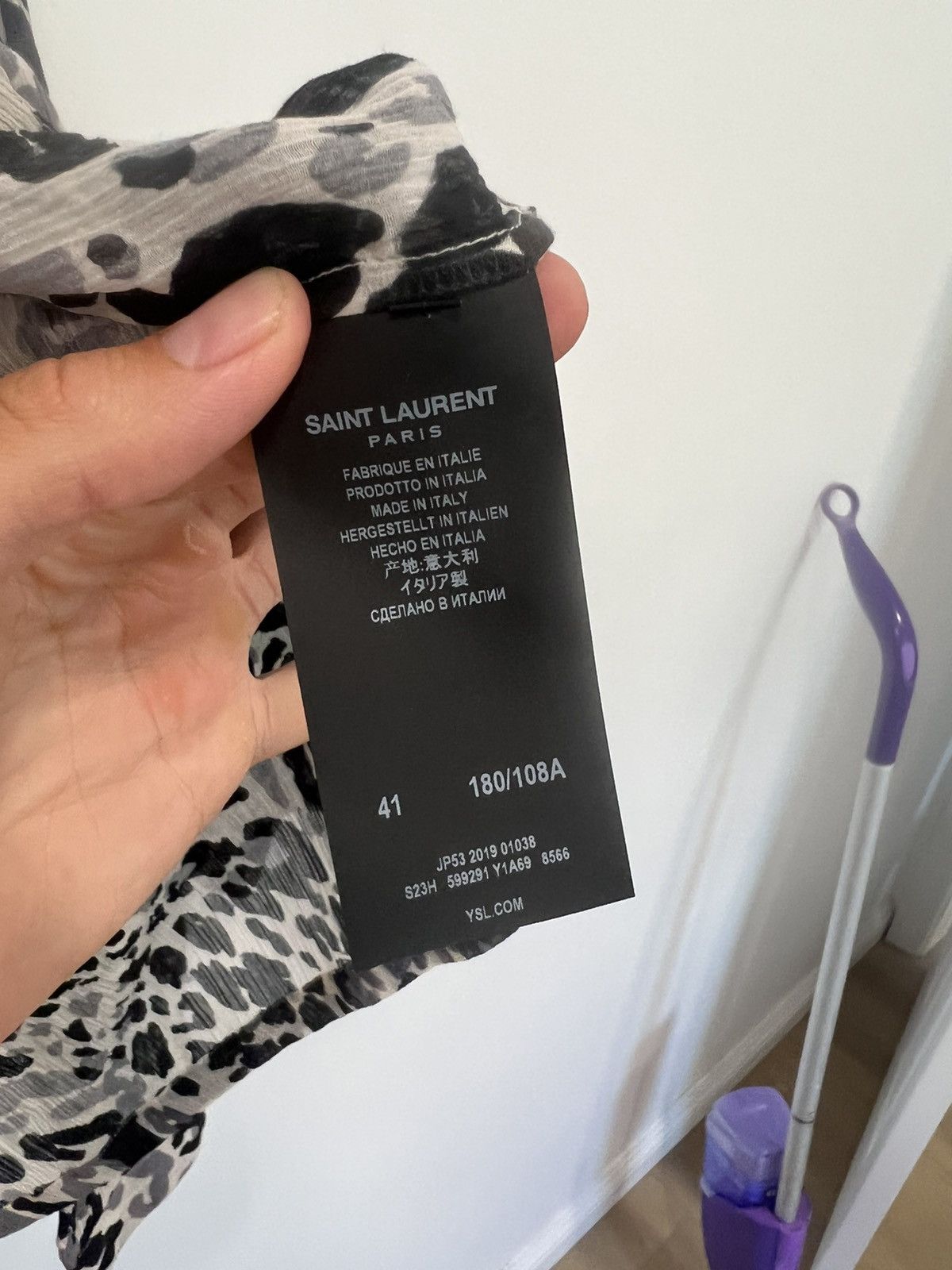 Saint Laurent Paris Babycat silk shirt sz 41 Size US L / EU 52-54 / 3 - 3 Thumbnail