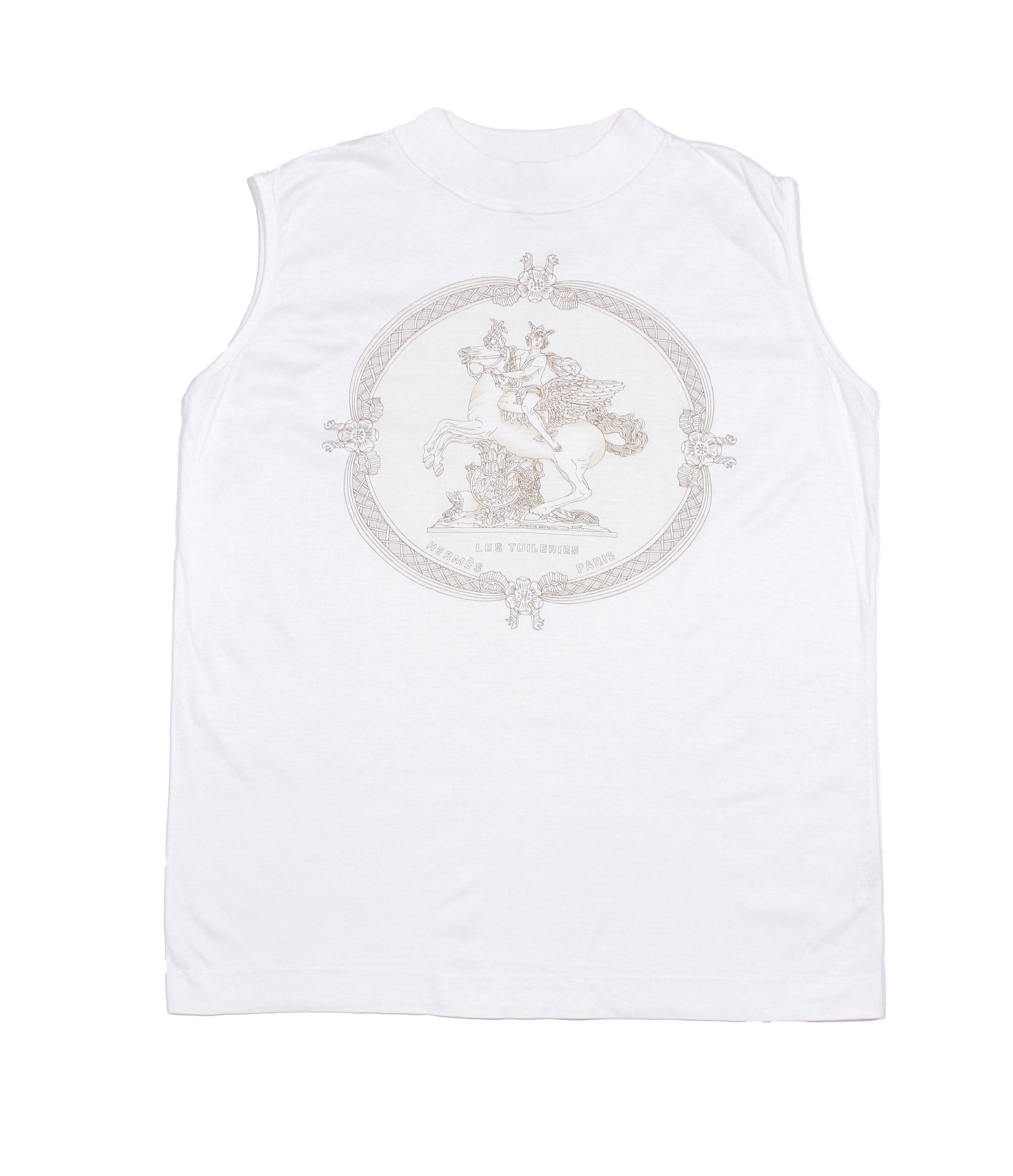 Hermes 80S Les Tuileries Art Tank Top Vintage Size S / US 4 / IT 40 - 1 Thumbnail