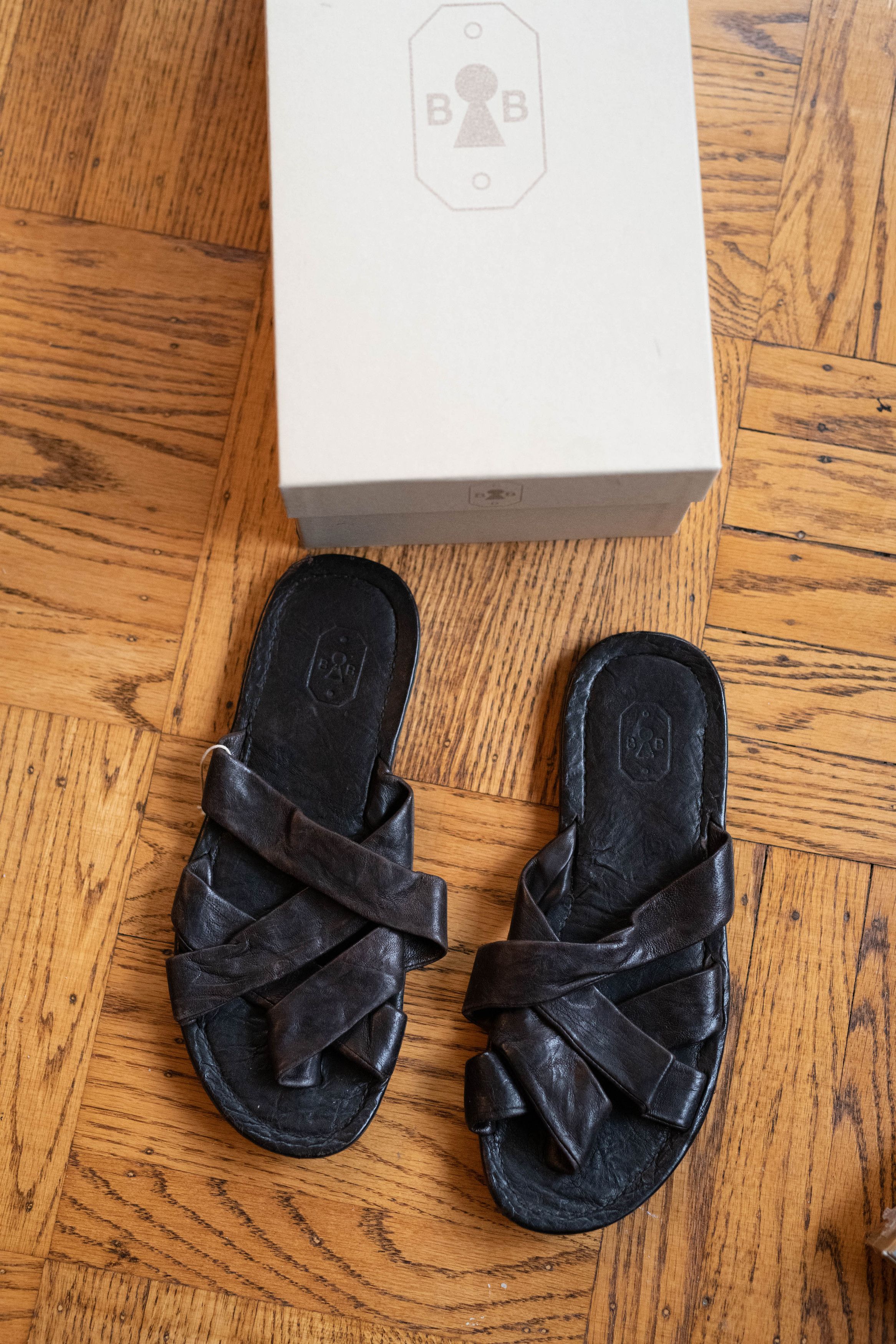 Bruno Bordese BB Washed Bruno Bordese Distressed Leather Sandals US 11 44 Size US 11 / EU 44 - 2 Thumbnail