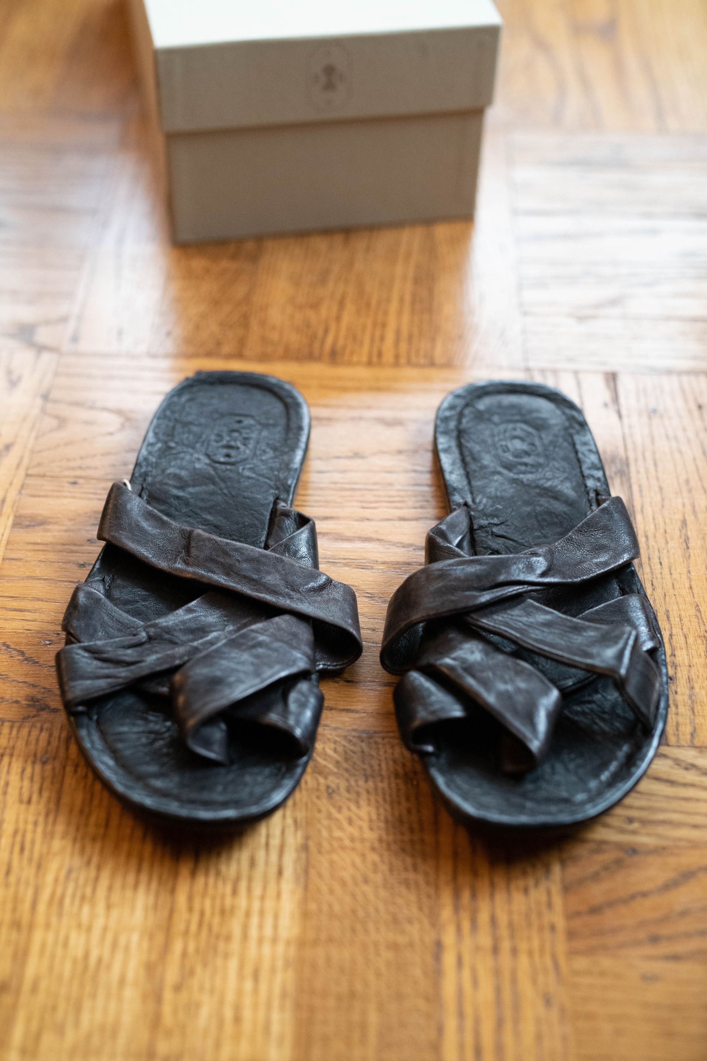 Bruno Bordese BB Washed Bruno Bordese Distressed Leather Sandals US 11 44 Size US 11 / EU 44 - 3 Thumbnail
