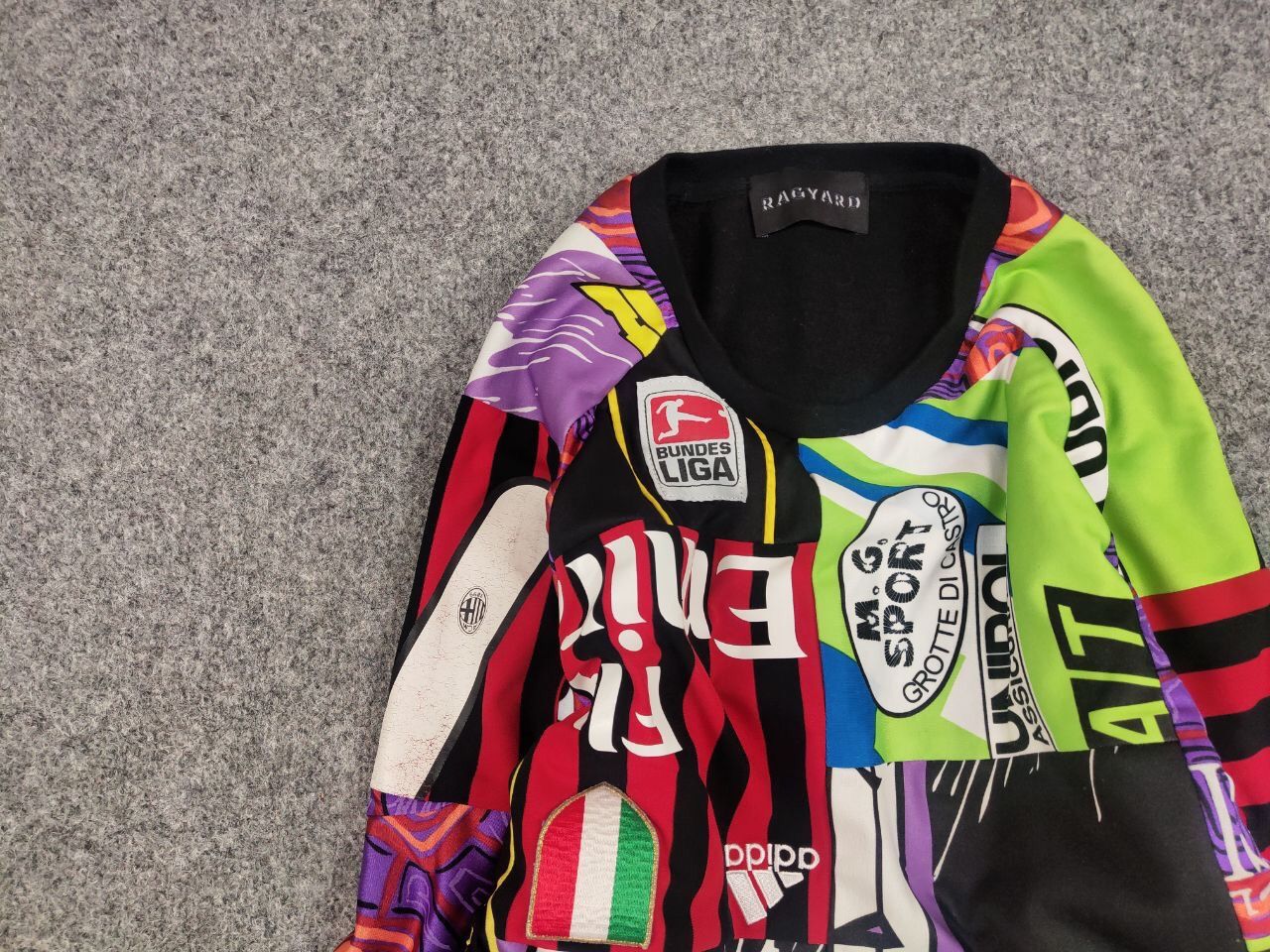 Handmade Rare Ragyard Handmade Aut football patchwork Sweatshirt Size US L / EU 52-54 / 3 - 11 Thumbnail