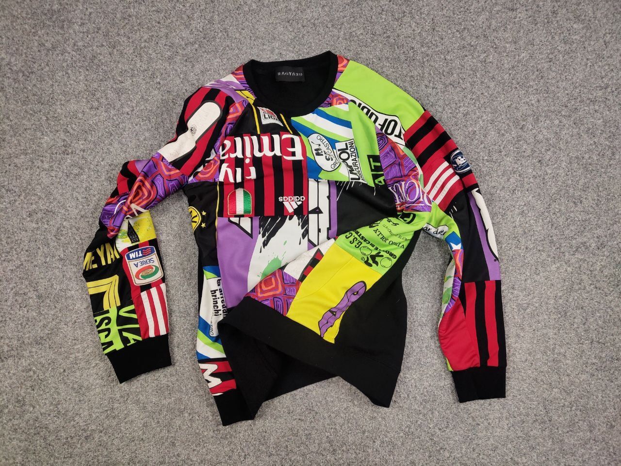 Handmade Rare Ragyard Handmade Aut football patchwork Sweatshirt Size US L / EU 52-54 / 3 - 21 Thumbnail