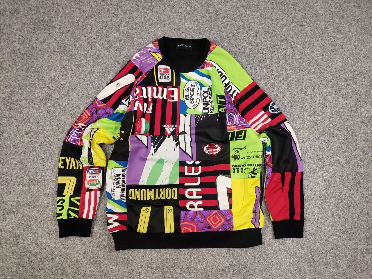 Handmade Rare Ragyard Handmade Aut football patchwork Sweatshirt Size US L / EU 52-54 / 3 - 12 Thumbnail