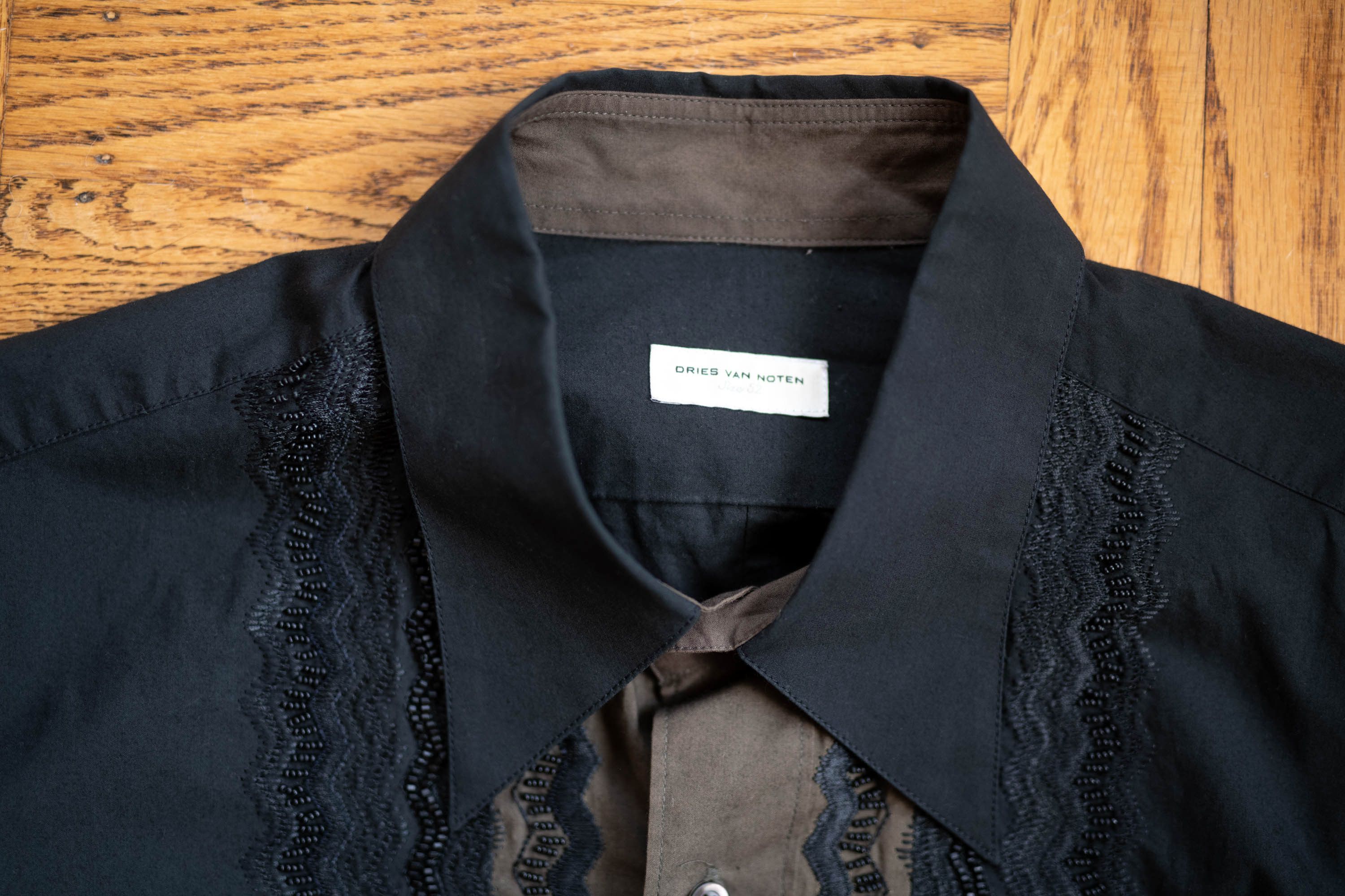 Dries Van Noten RARE SS04 Hand Beaded Embroidered Guayabera style Shirt 52 Size US L / EU 52-54 / 3 - 6 Thumbnail