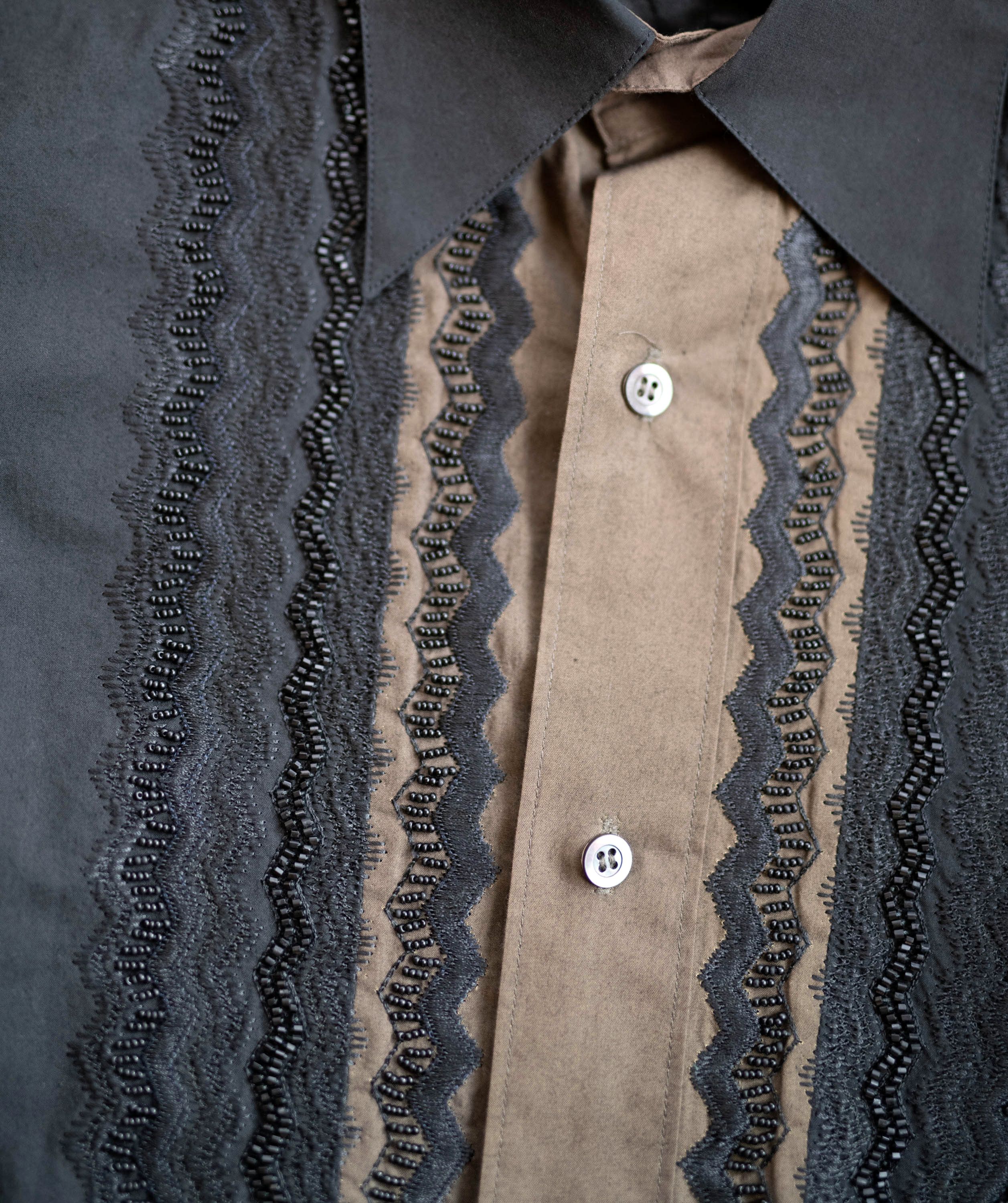 Dries Van Noten RARE SS04 Hand Beaded Embroidered Guayabera style Shirt 52 Size US L / EU 52-54 / 3 - 5 Thumbnail