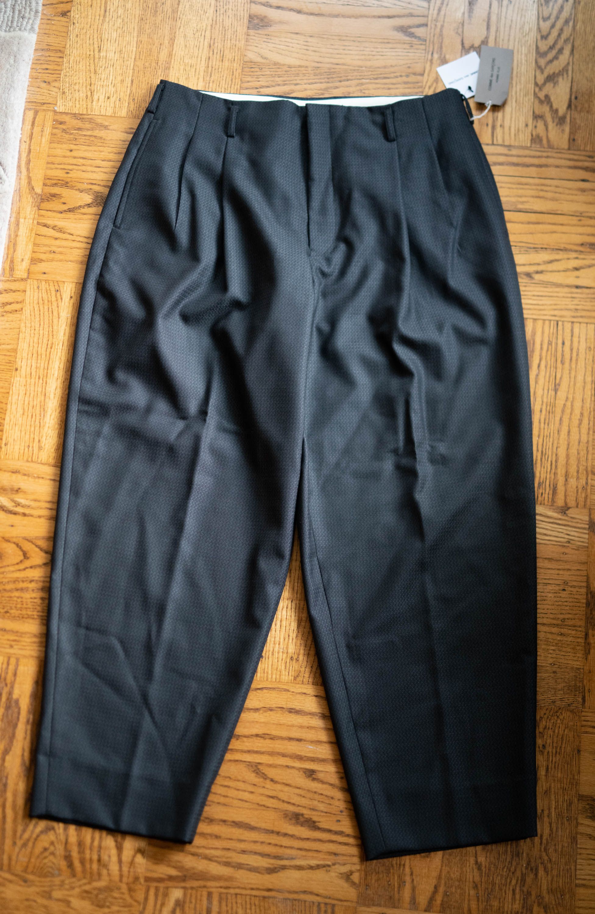 Pre-owned Comme Des Garcons X Comme Des Garcons Homme Ss18 Wool Pants L 34 Comme Des Garcons Homme Plus In Dark Gray