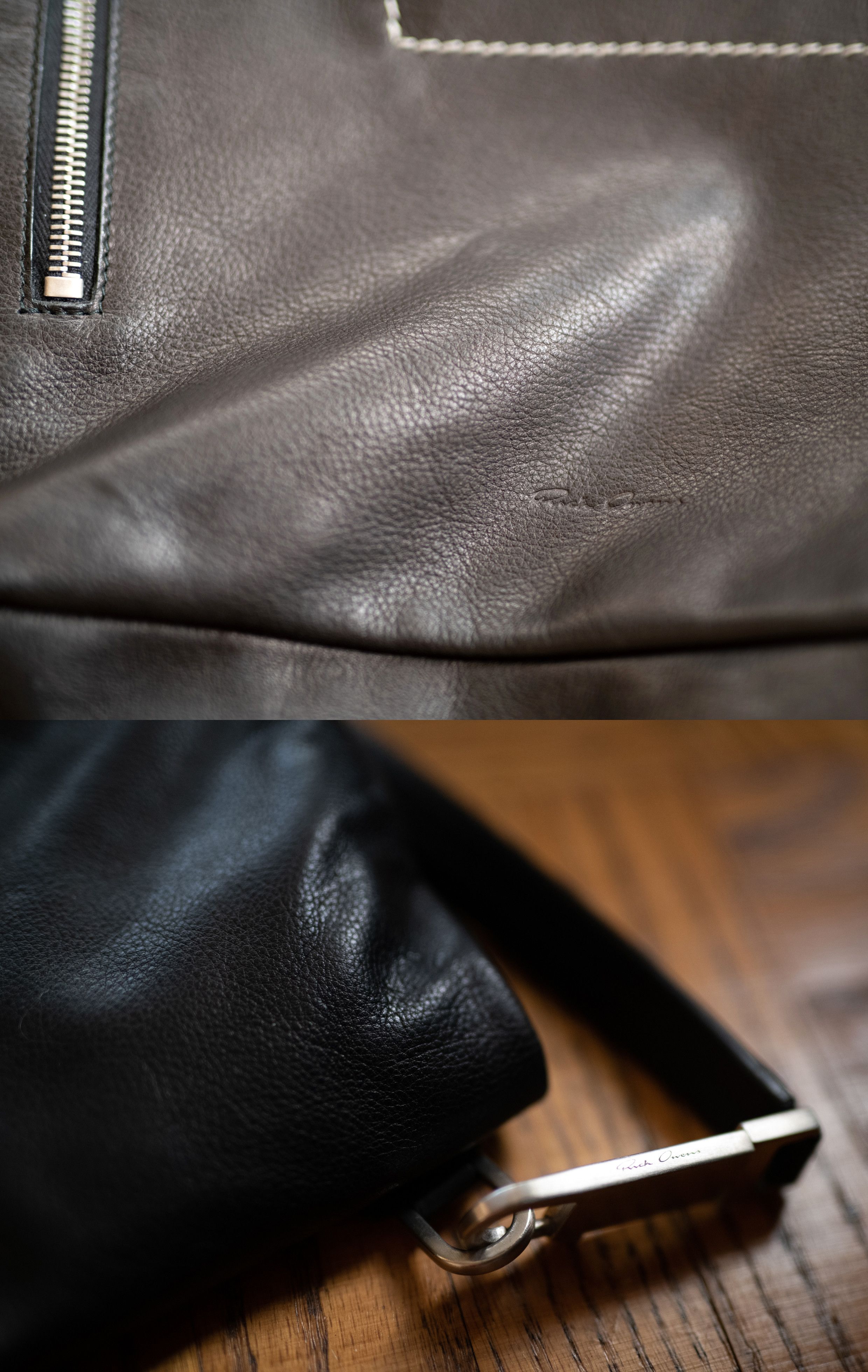 Rick Owens Rick Owens 'Babel' Calf Leather Messenger Duffle Bag SS19 Size ONE SIZE - 10 Thumbnail