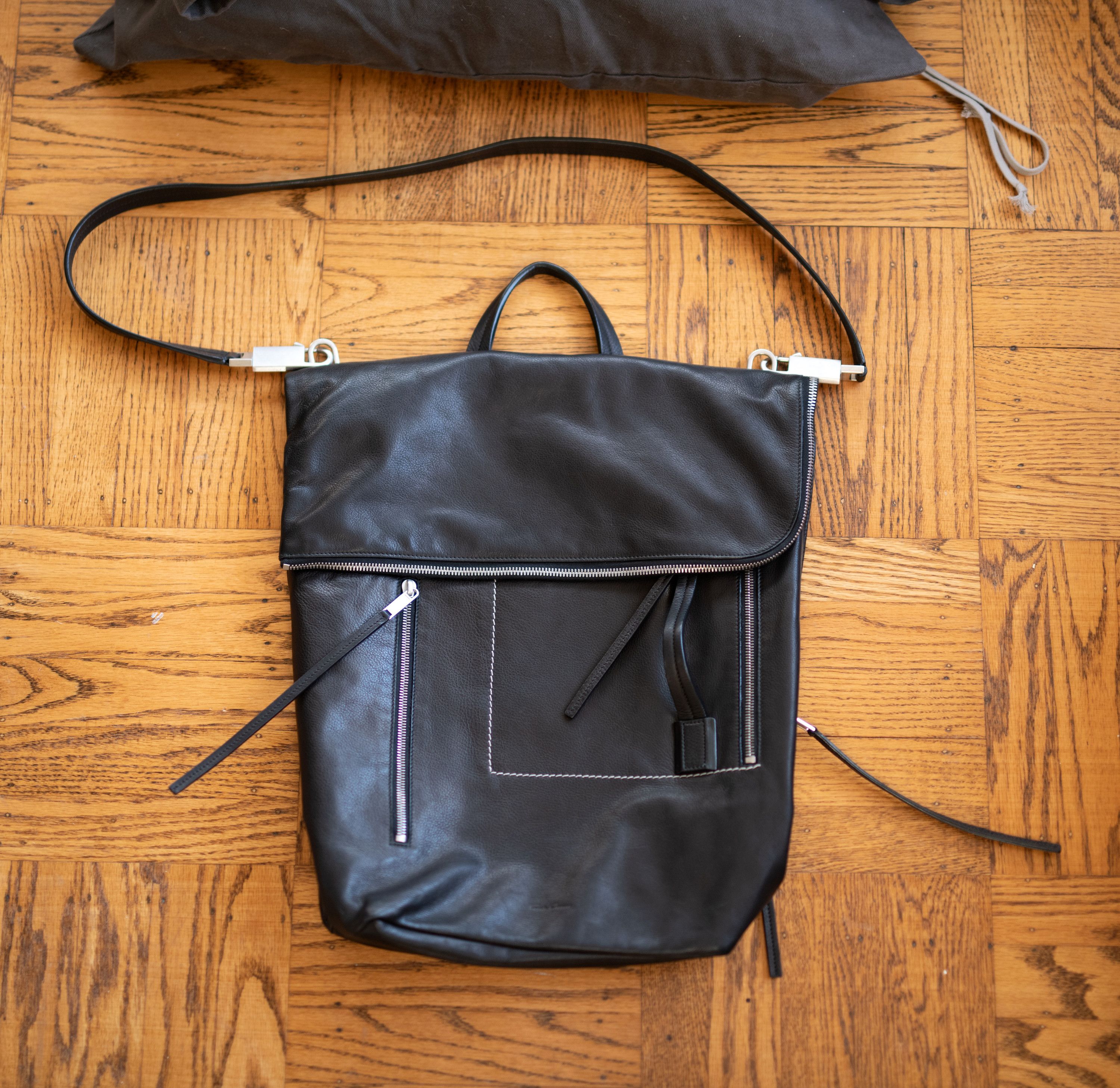 Rick Owens Rick Owens 'Babel' Calf Leather Messenger Duffle Bag SS19