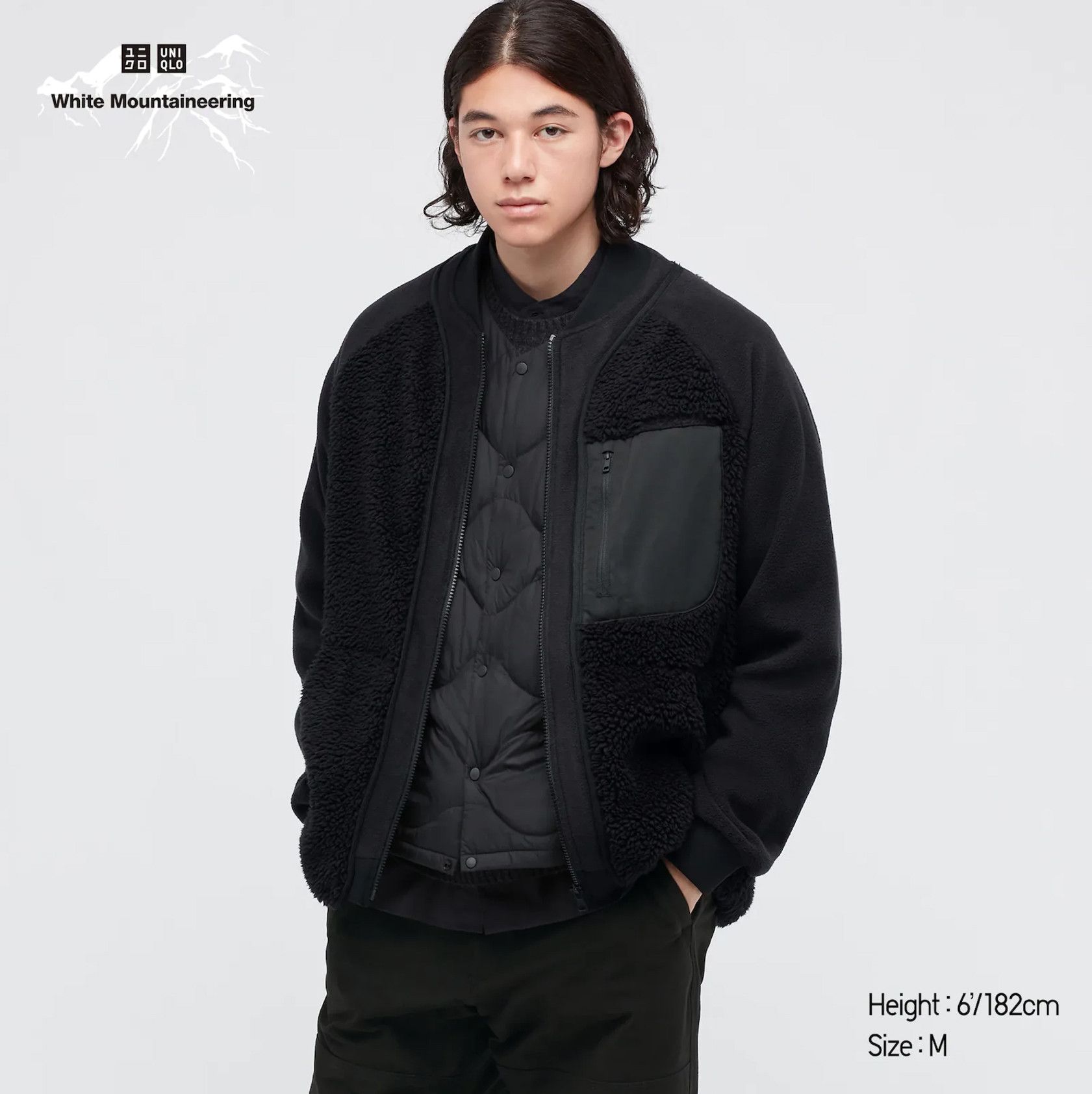Uniqlo × White Mountaineering NEW Uniqlo x White Mountaineering Black Fleece Jacket L Size US L / EU 52-54 / 3 - 9 Thumbnail