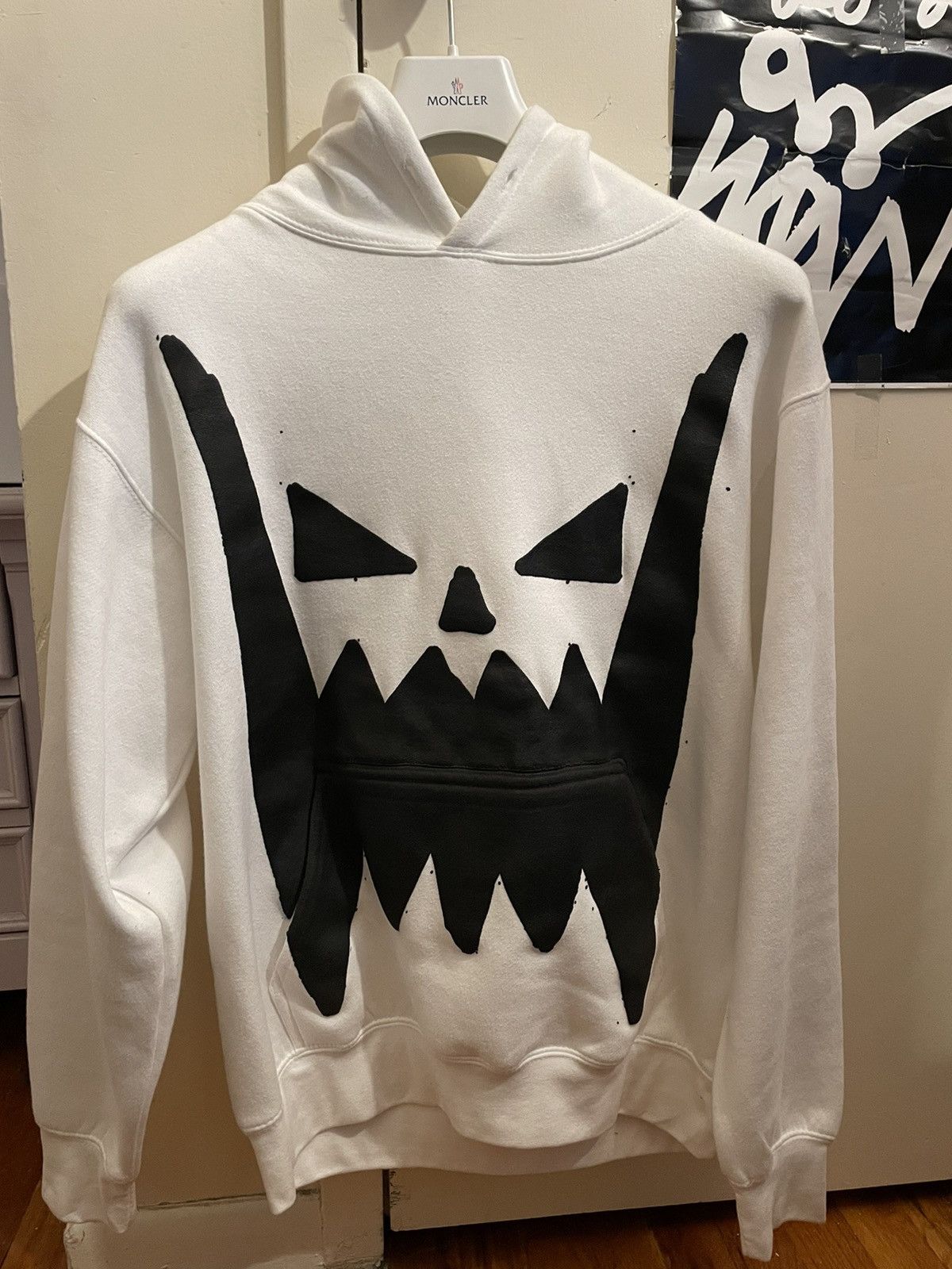 image of Asspizza Ass Pizza White Christmas Hoodie 2022, Men's (Size Medium)