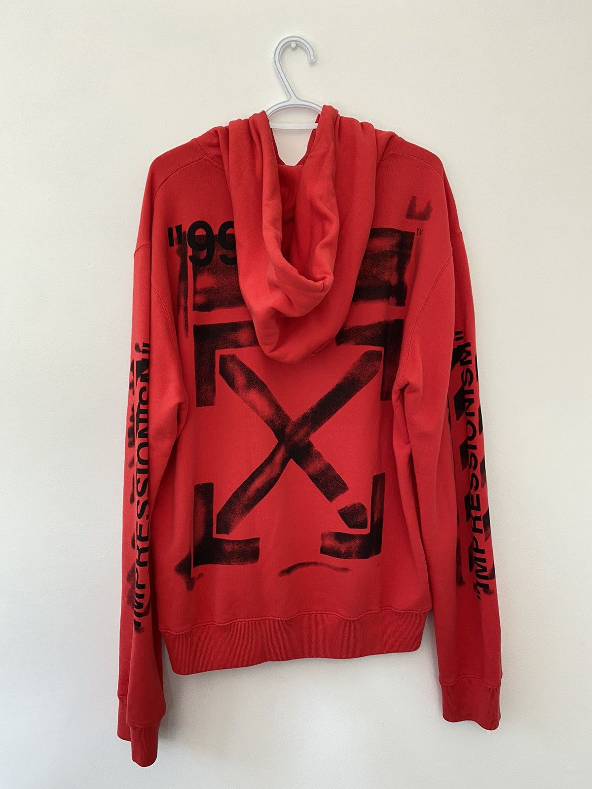 Off-White Off-White Impressionism Hoodie Red Size US XL / EU 56 / 4 - 6 Thumbnail