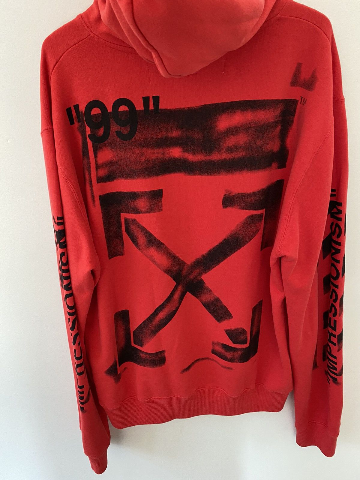 Off-White Off-White Impressionism Hoodie Red Size US XL / EU 56 / 4 - 7 Thumbnail