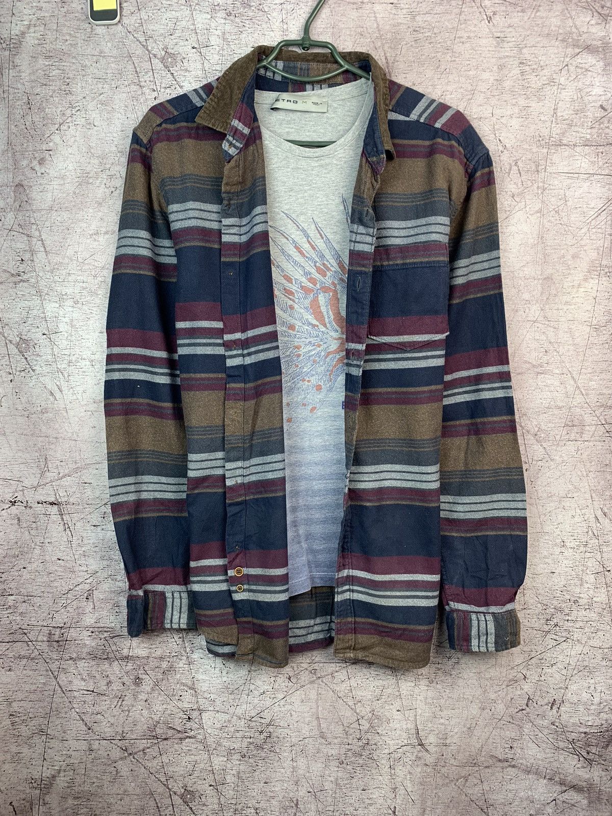 Flannel × Vintage × Wrangler Vintage Wrangler Flannel Plaid Pocket Shirt Travis style Size US XL / EU 56 / 4 - 1 Thumbnail