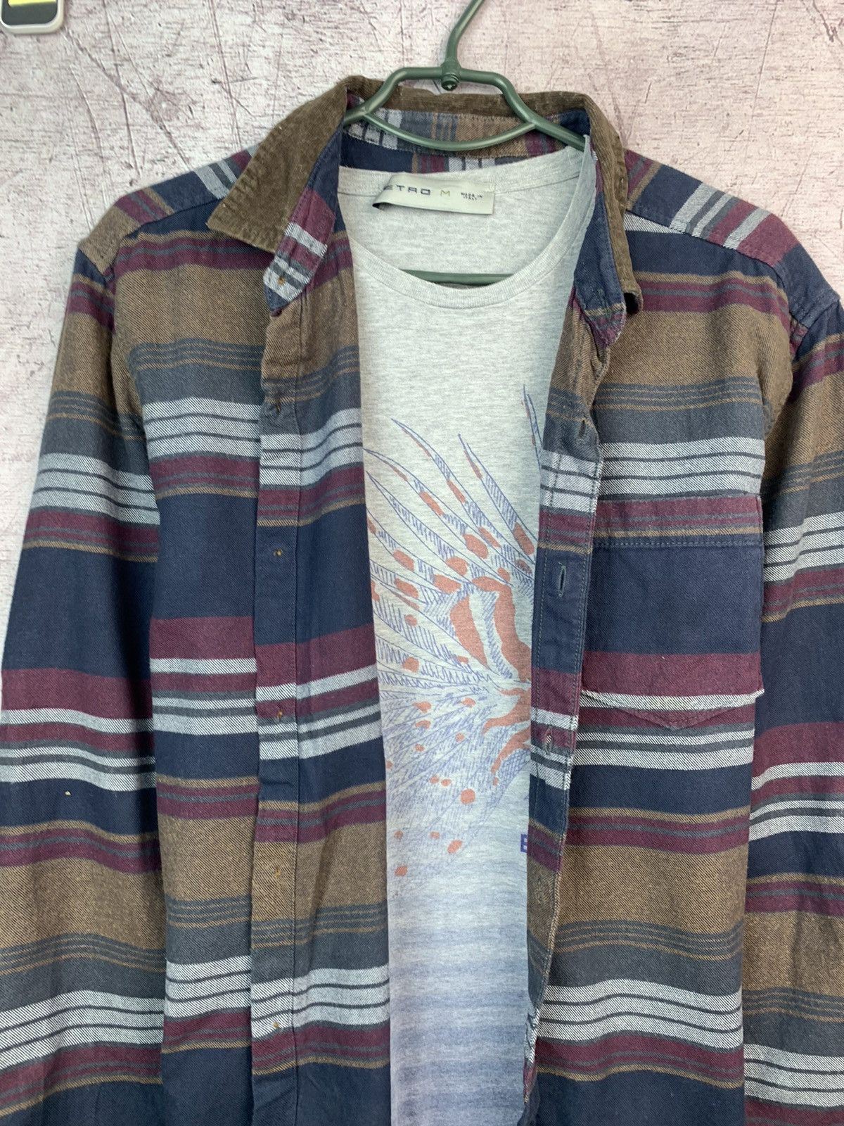 Flannel × Vintage × Wrangler Vintage Wrangler Flannel Plaid Pocket Shirt Travis style Size US XL / EU 56 / 4 - 2 Thumbnail
