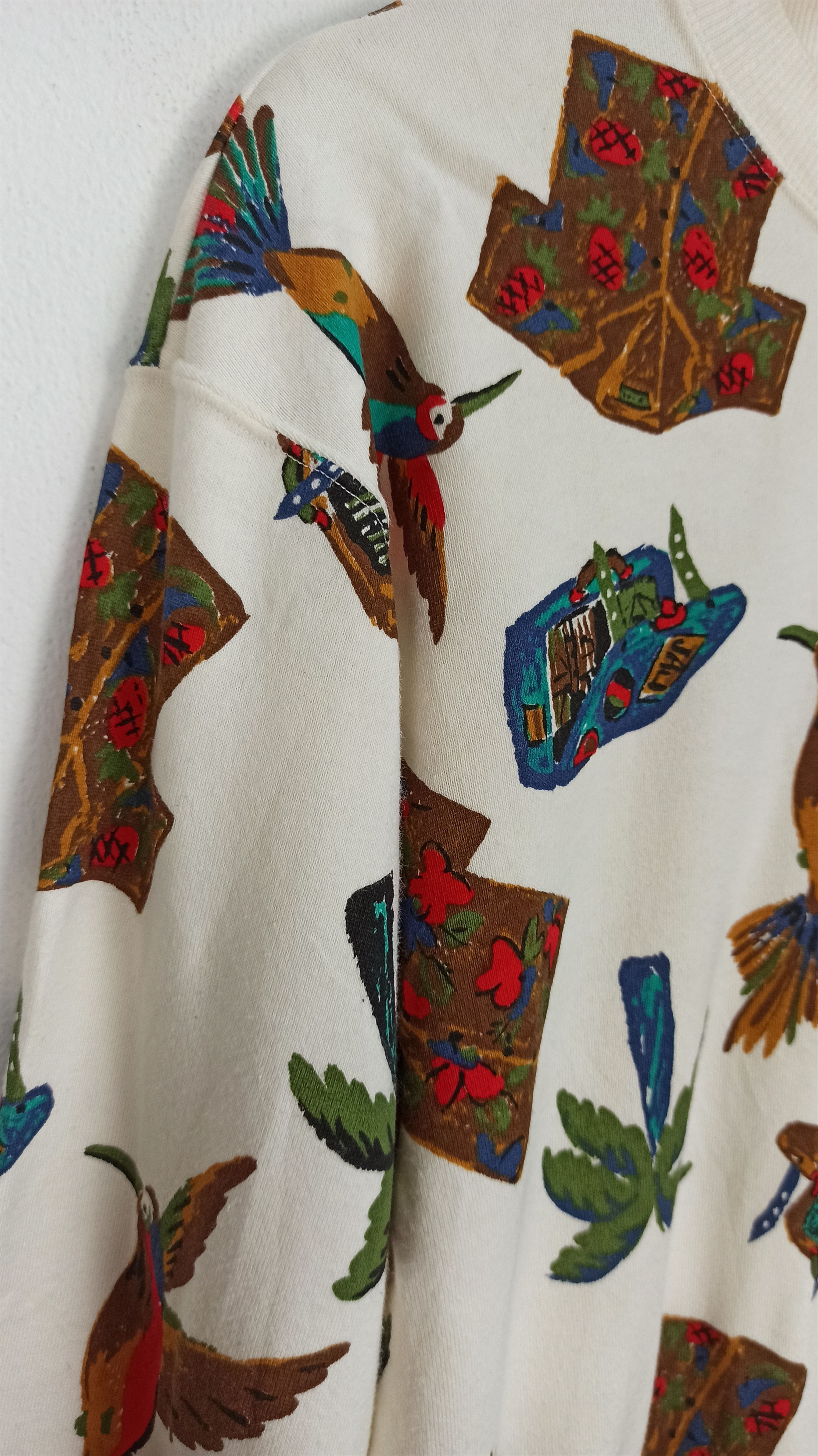 Japanese Brand Animal Bird Full Print Sweatshirt Crewneck by Thirty Three Size US S / EU 44-46 / 1 - 3 Thumbnail
