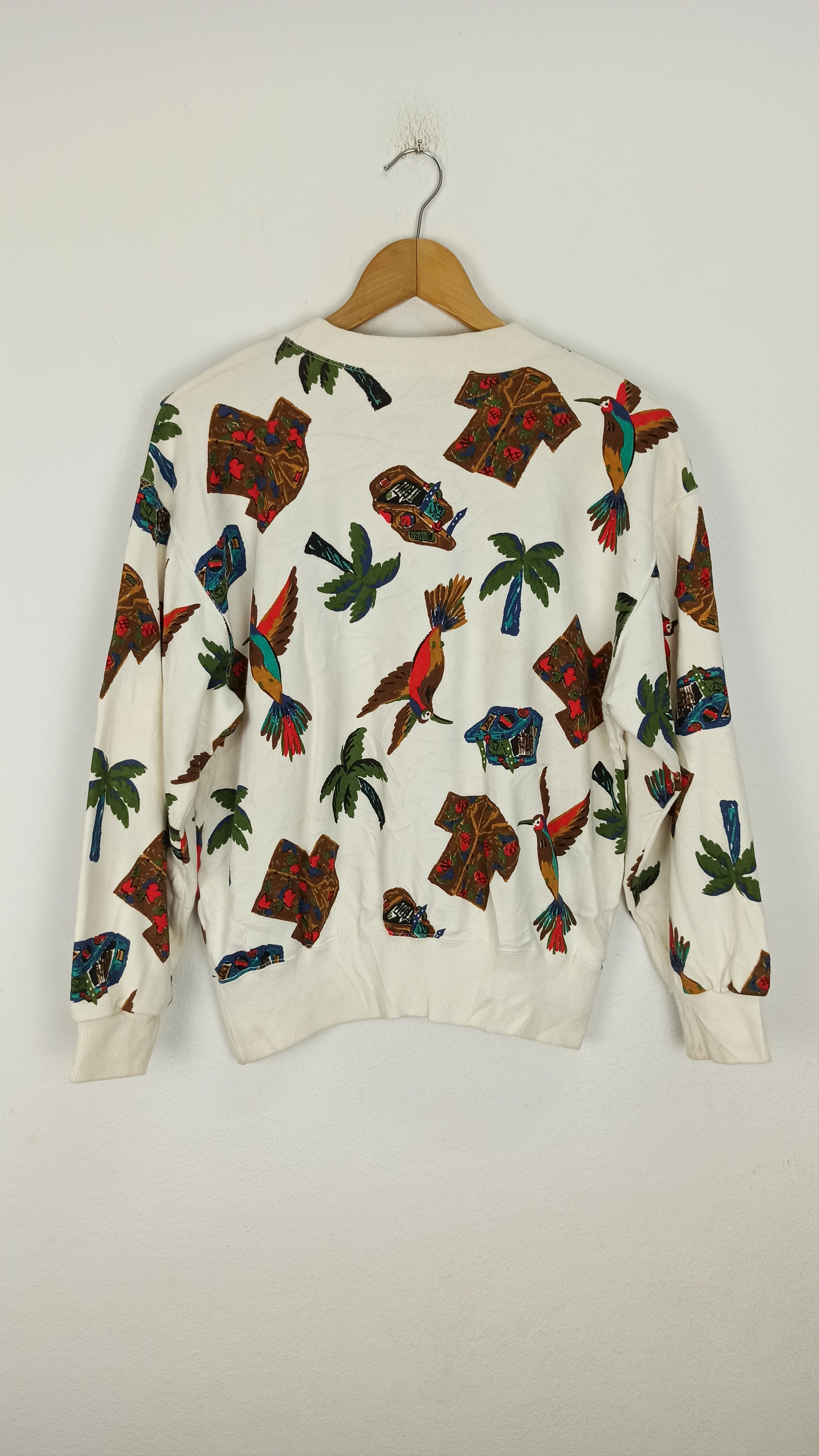 Japanese Brand Animal Bird Full Print Sweatshirt Crewneck by Thirty Three Size US S / EU 44-46 / 1 - 5 Thumbnail