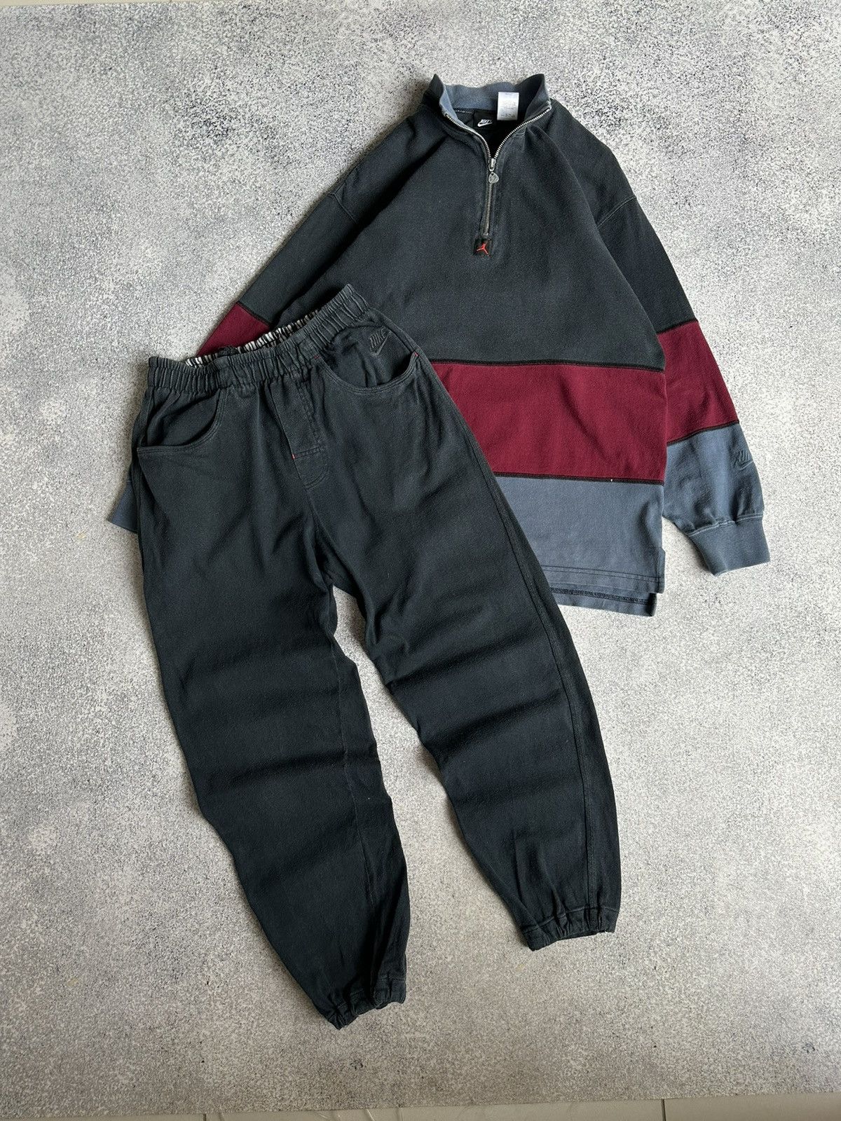 image of Jordan Nike Vintage Nike Air Jordan Tracksuit in Dark Faded, Men's (Size Medium)