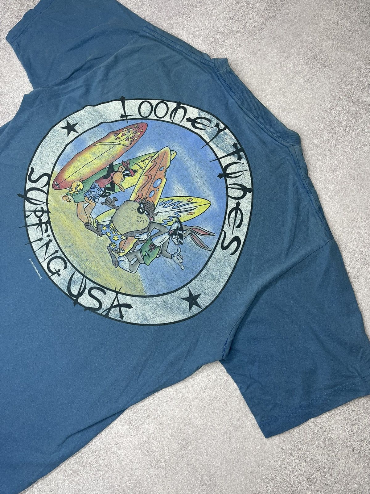 Vintage Vintage Looney Tunes Surfing USA 1998 T Shirt Warner Bros Size US L / EU 52-54 / 3 - 2 Thumbnail