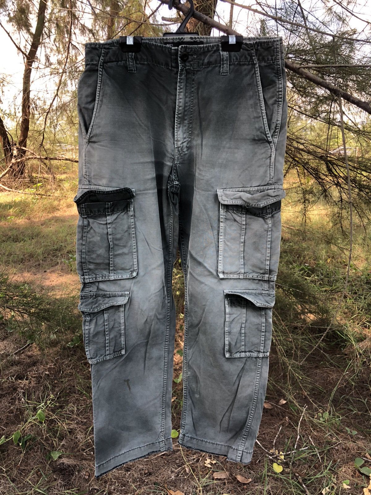 image of Distressed Denim x Ships Very Ships 8 Pockets Cargo Pants / Multipocket A in Faded Colour (Size 32)