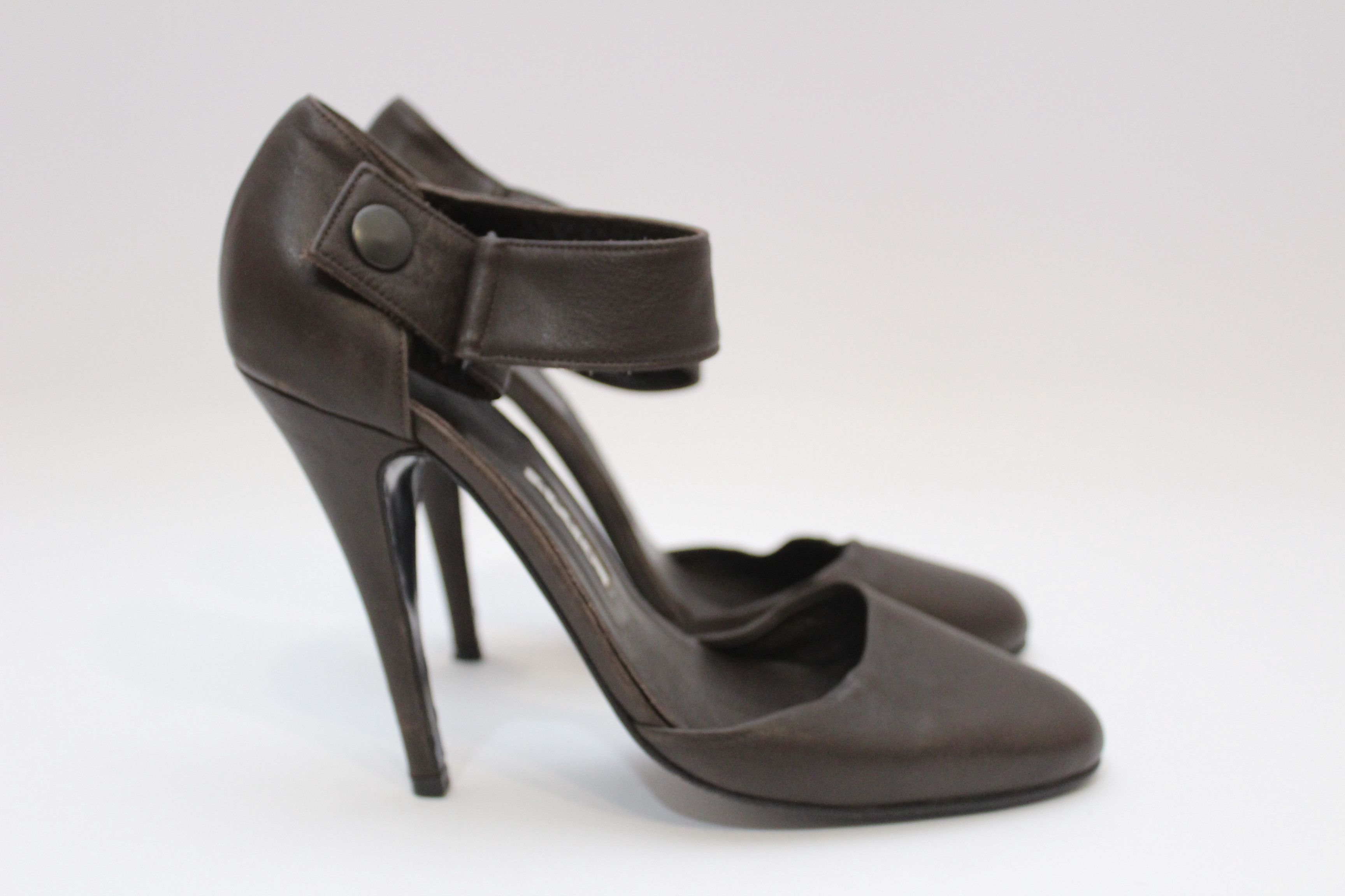 Akris Punto Leather Shoes Hype Vintage in Brown, Women's (Size 7)
