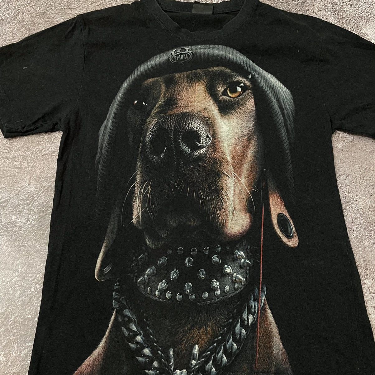 Vintage Vintage 90s Graphic Tee Dog Face Punk Horror Streetwear M Size US M / EU 48-50 / 2 - 5 Thumbnail
