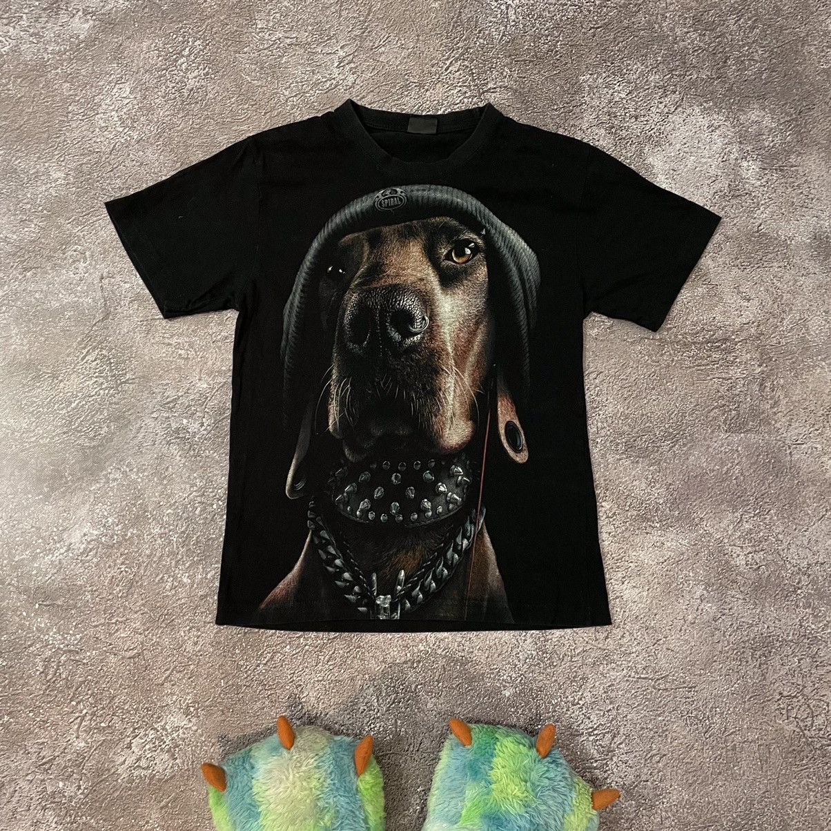 Vintage Vintage 90s Graphic Tee Dog Face Punk Horror Streetwear M Size US M / EU 48-50 / 2 - 1 Thumbnail