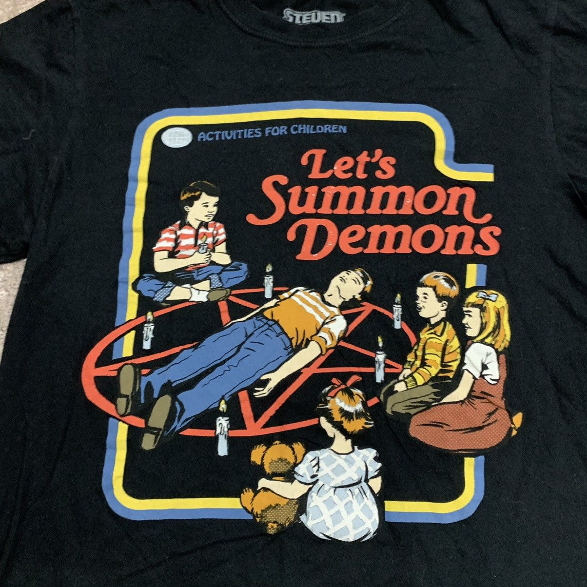 Vintage Vintage 90s Summon Demons Graphic Tee Y2K Humor Skate Boxy M Size US M / EU 48-50 / 2 - 4 Thumbnail