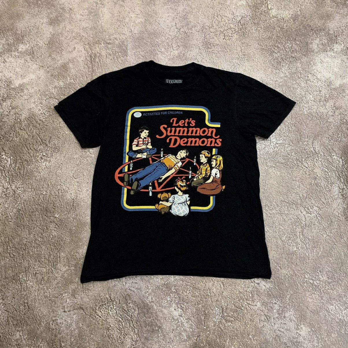 Vintage Vintage 90s Summon Demons Graphic Tee Y2K Humor Skate Boxy M Size US M / EU 48-50 / 2 - 1 Thumbnail