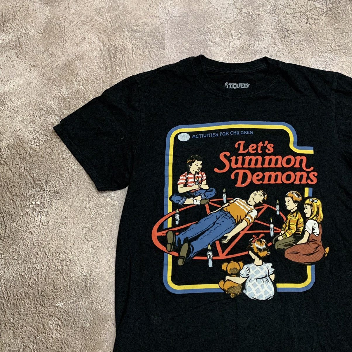 Vintage Vintage 90s Summon Demons Graphic Tee Y2K Humor Skate Boxy M Size US M / EU 48-50 / 2 - 3 Thumbnail