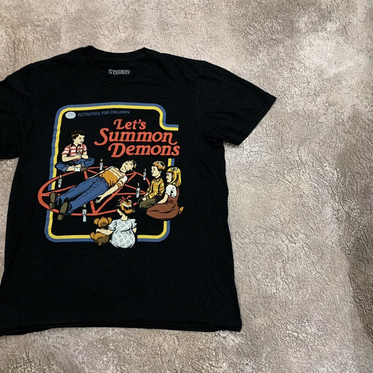 Vintage Vintage 90s Summon Demons Graphic Tee Y2K Humor Skate Boxy M Size US M / EU 48-50 / 2 - 2 Thumbnail