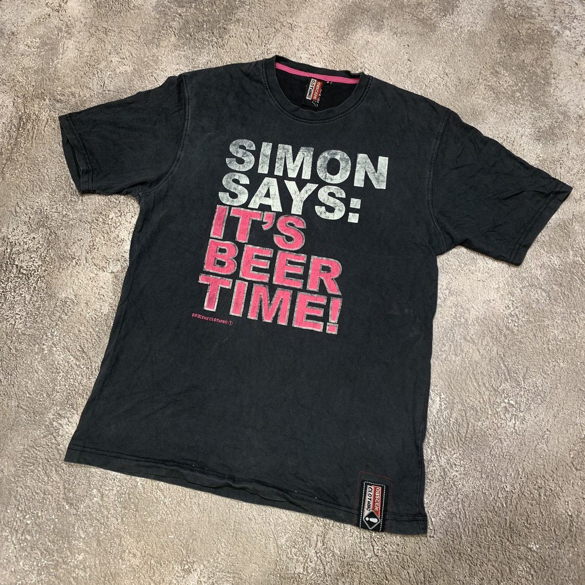Vintage Vintage 90s Graphic Tee Simon Says Beer Humor Skate Slim L Size US L / EU 52-54 / 3 - 2 Thumbnail