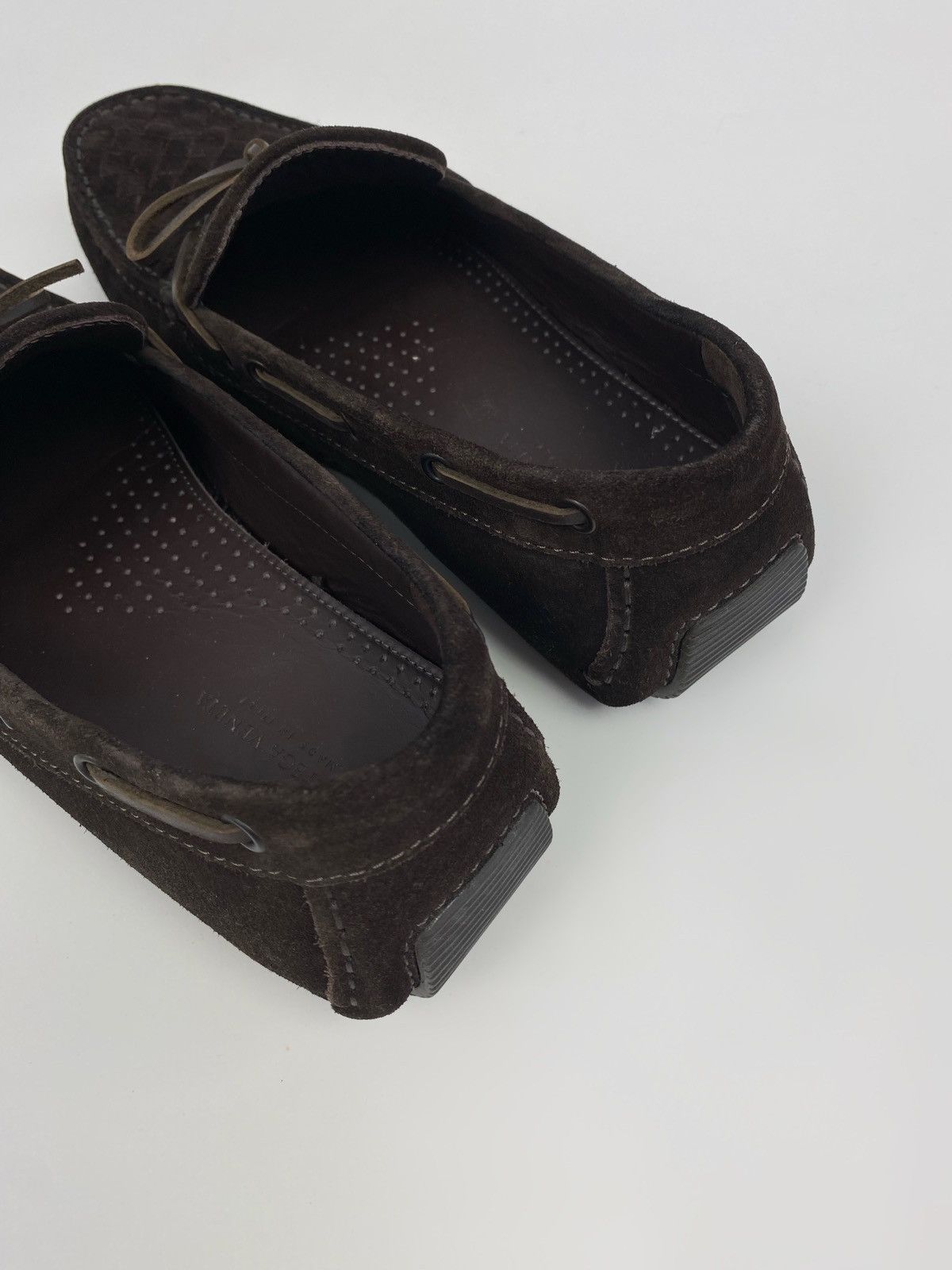 Bottega Veneta Bottega Venetta Intrecciato Suede Driver Mocassin Shoes Size US 7.5 / EU 40-41 - 10 Thumbnail