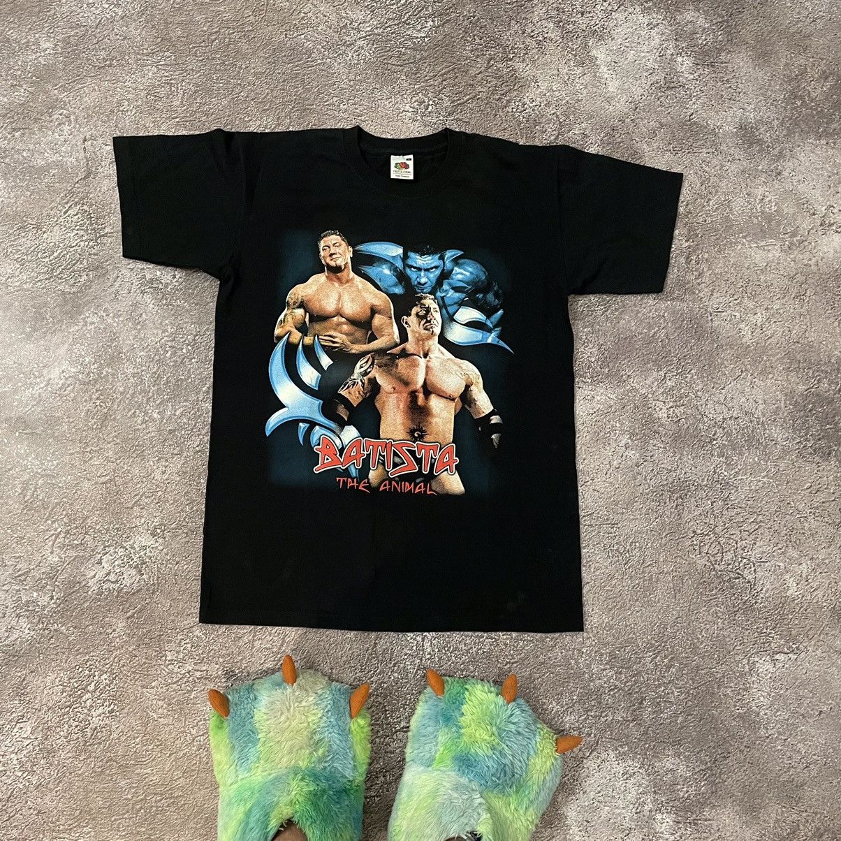 Vintage Vintage 90s Y2K Wrestling Graphic Tee Batista Promo Punk M Size US M / EU 48-50 / 2 - 1 Thumbnail