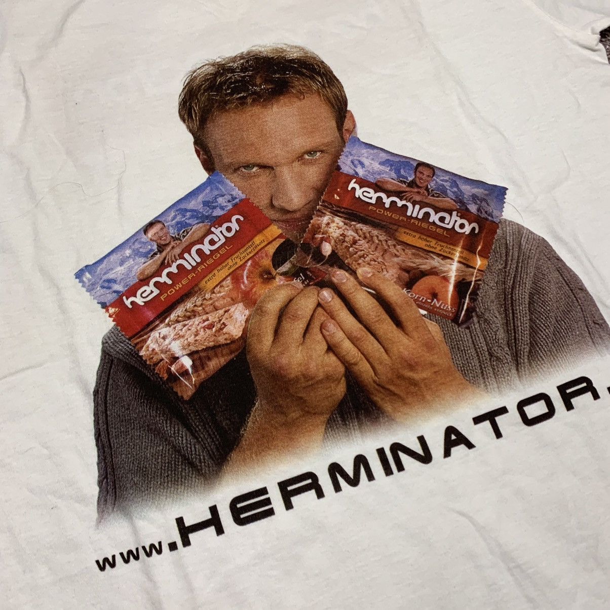 Vintage Vintage 90s Herminator Graphic Tee Sun Faded Humor Streetwea Size US L / EU 52-54 / 3 - 5 Thumbnail
