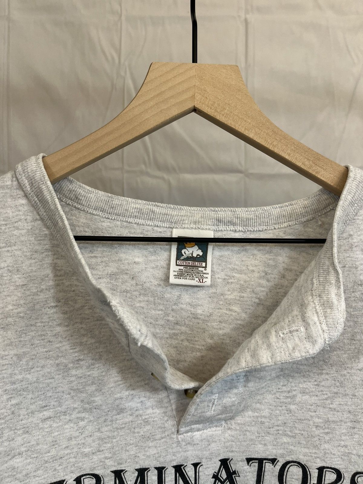 Vintage Terminators Baseball Henley 90s Y2K Tee Size US XL / EU 56 / 4 - 4 Thumbnail