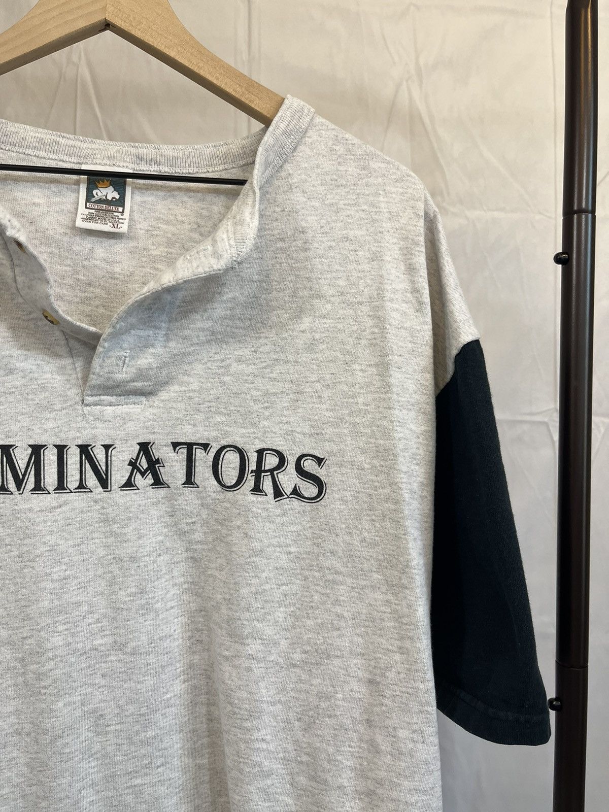 Vintage Terminators Baseball Henley 90s Y2K Tee Size US XL / EU 56 / 4 - 2 Thumbnail