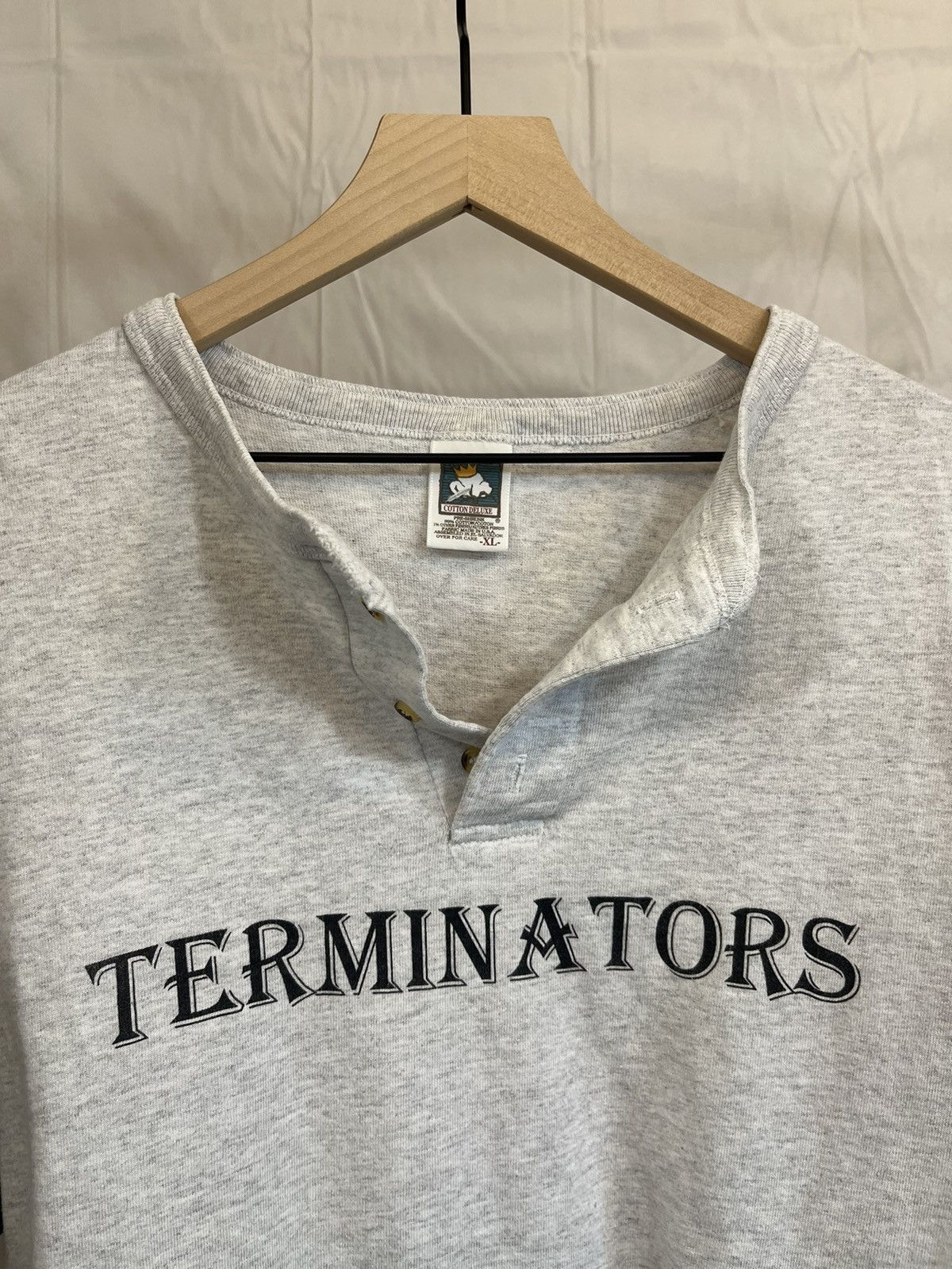 Vintage Terminators Baseball Henley 90s Y2K Tee Size US XL / EU 56 / 4 - 3 Thumbnail