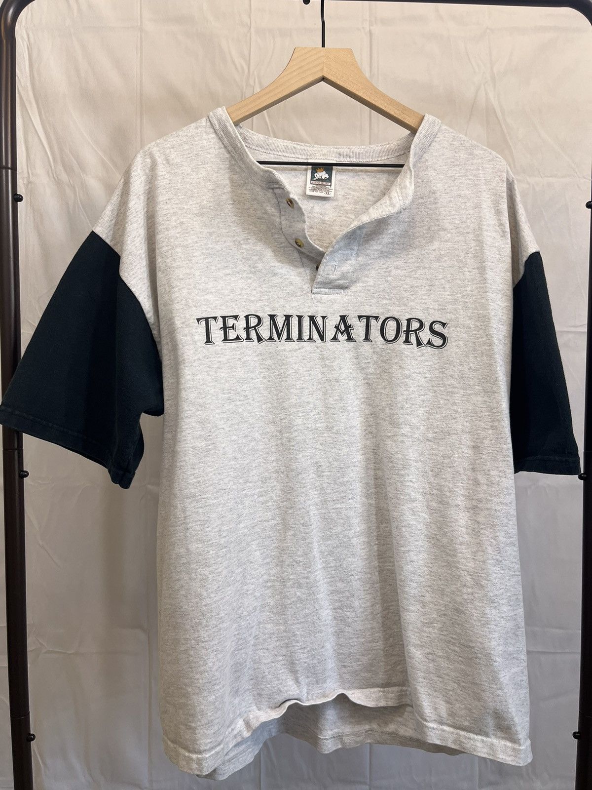 Vintage Terminators Baseball Henley 90s Y2K Tee Size US XL / EU 56 / 4 - 1 Thumbnail