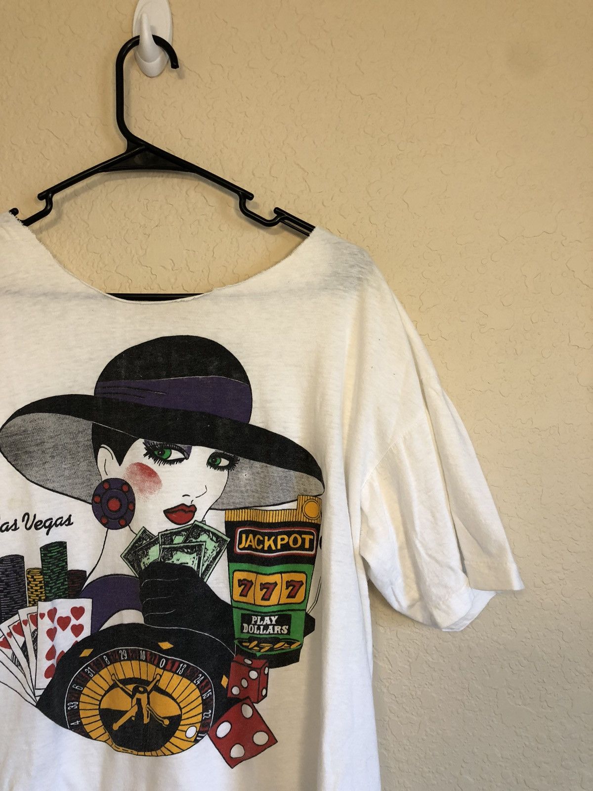 Vintage Thrashed Las Vegas Distressed Woman Casino Tee Size US L / EU 52-54 / 3 - 4 Thumbnail