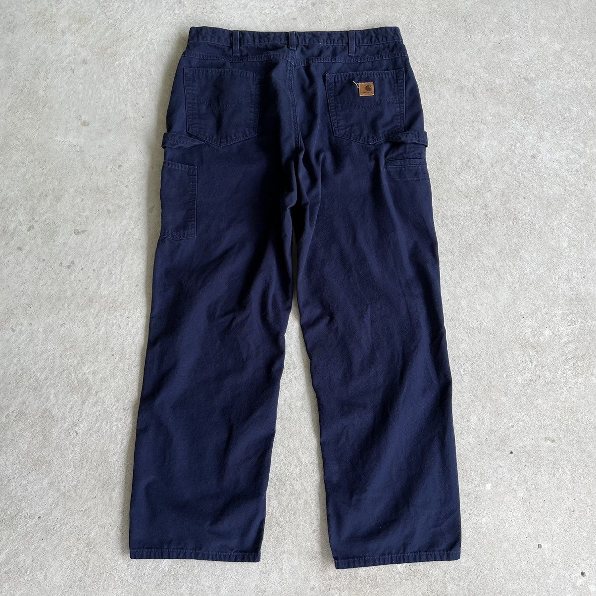 Vintage Vintage 2000’s Carhartt B159 Navy Workwear Carpenter Pants ...