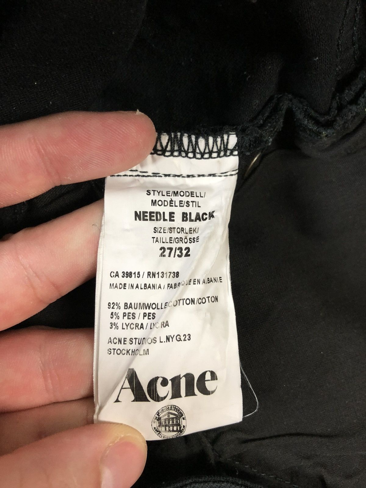 Acne Studios Acne studios black denim pants Size US 27 - 4 Thumbnail