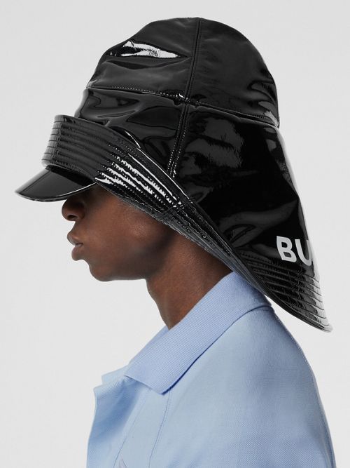 Burberry Burberry Vinyl Rain Hat from SS19 by Ricardo Tisci (0148) Size ONE SIZE - 1 Thumbnail