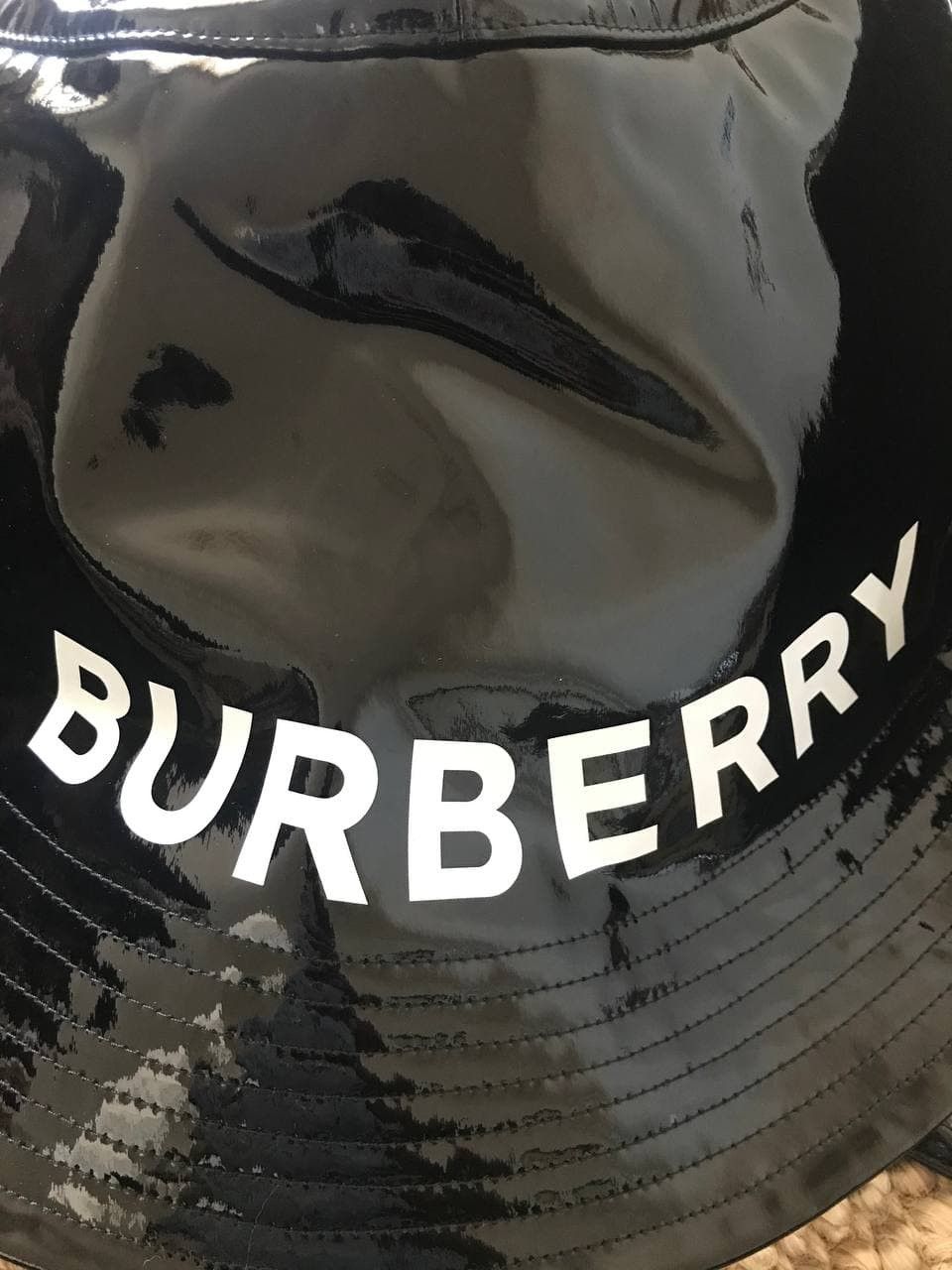 Burberry Burberry Vinyl Rain Hat from SS19 by Ricardo Tisci (0148) Size ONE SIZE - 5 Thumbnail